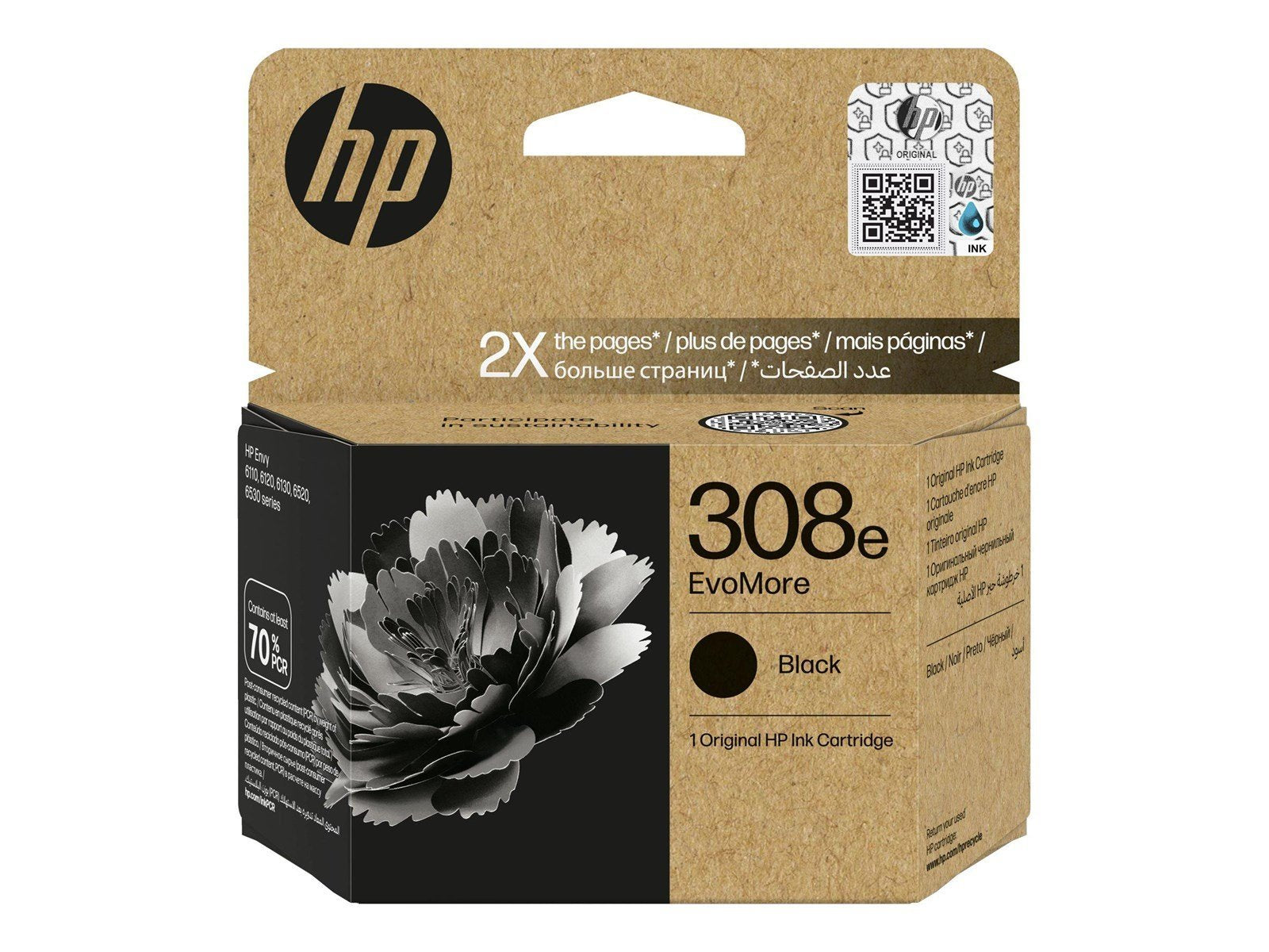 HP 308e EvoMore - Tintenpatrone Schwarz
