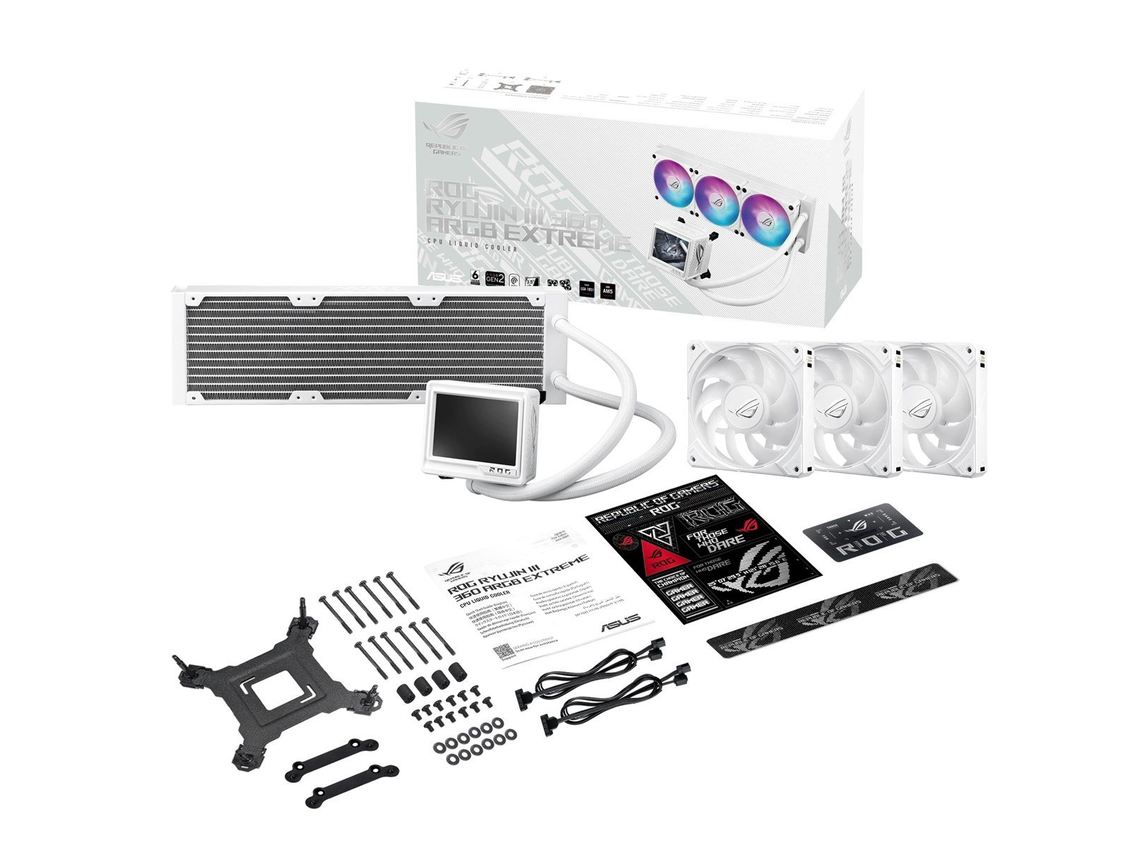 ASUS ROG RYUJIN III 360 ARGB EXTREME WHT - CPU-Wasserkühlung - Max 36 dBA