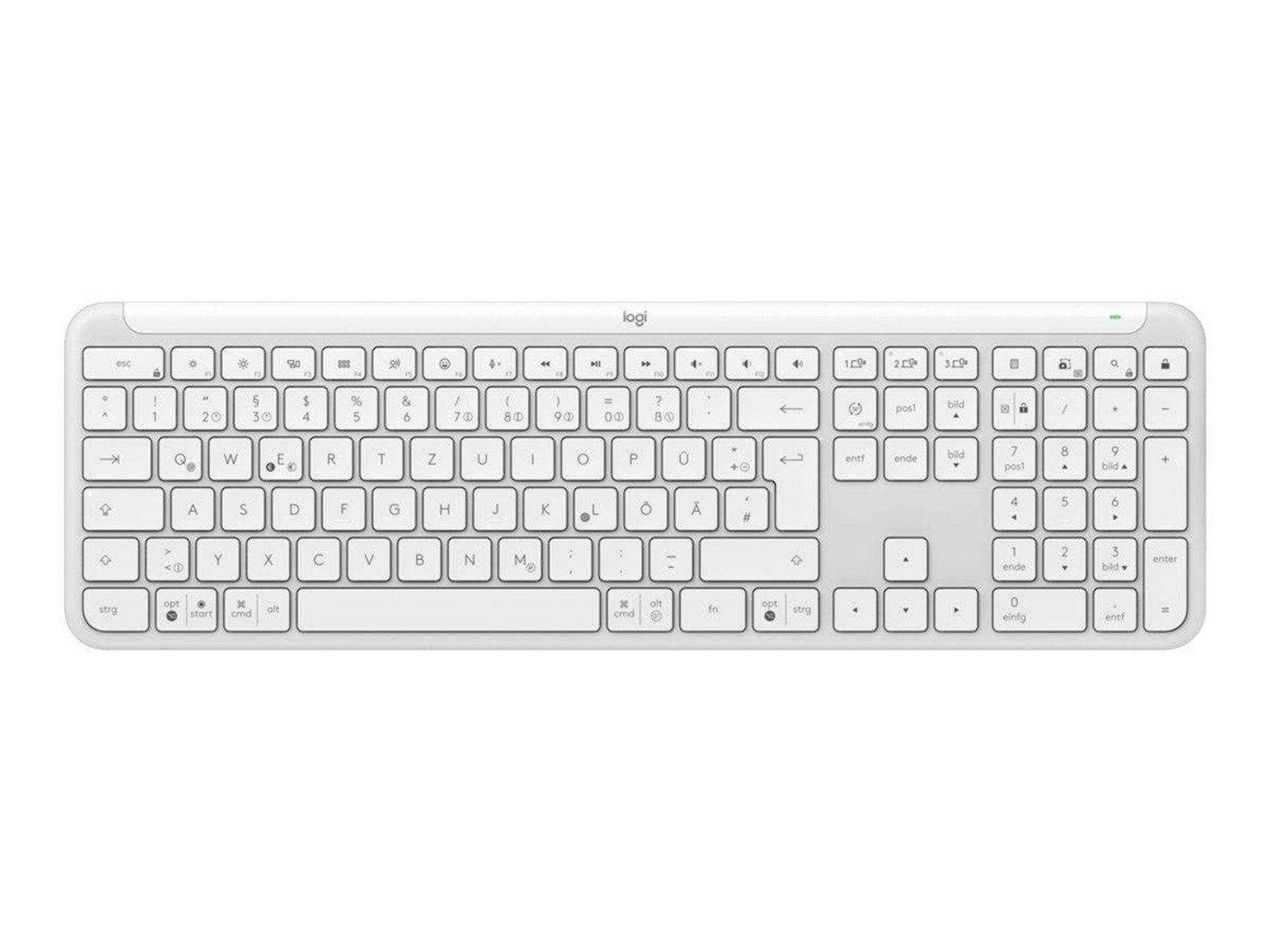 Logitech Signature Slim K950 - Tastaturen - Deutsch - Weiss
