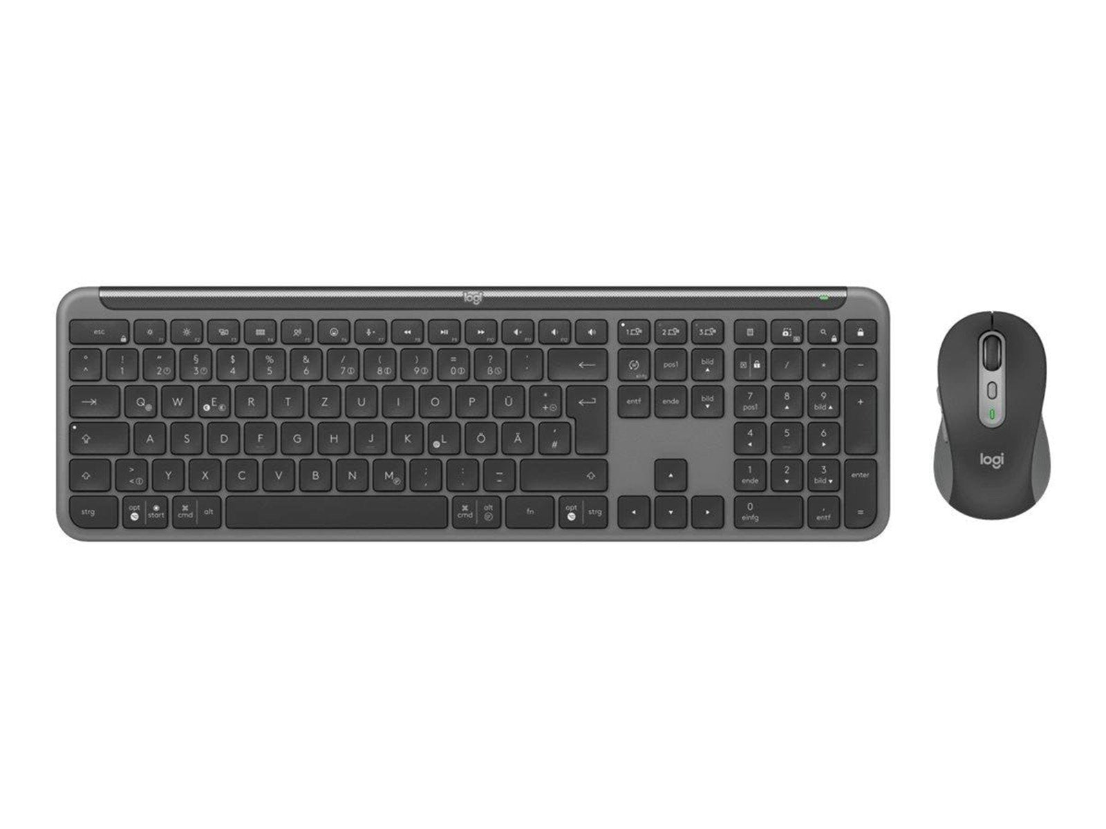 Logitech Signature Slim Combo MK950 - Tastatur & Maus Set - Deutsch - Grau