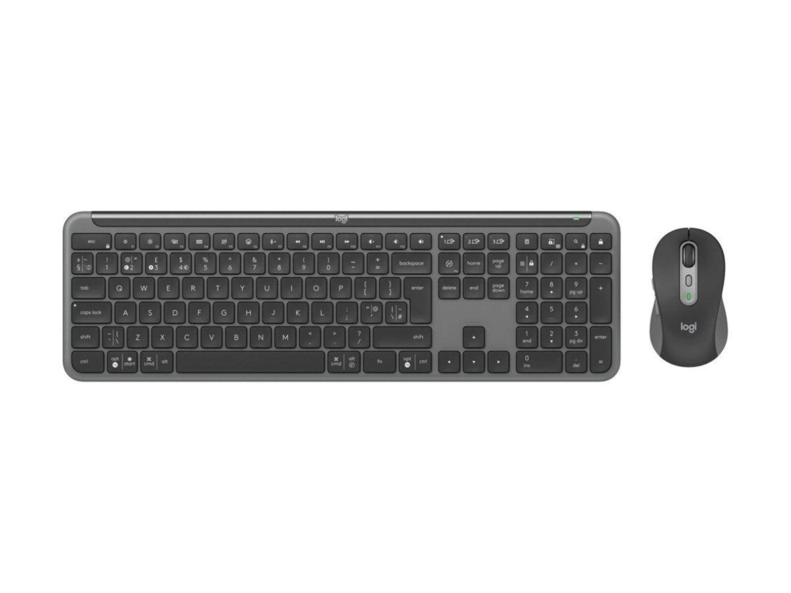 Logitech Signature Slim Combo MK950 - Tastatur & Maus Set - Deutsch - Grau