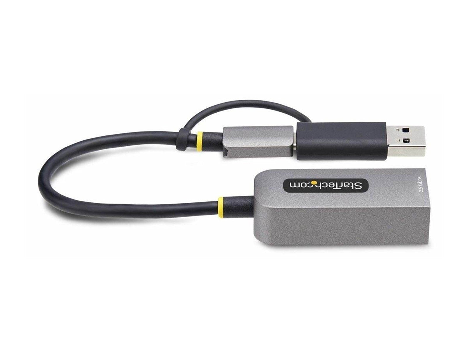 StarTech.com 2.5GbE USB-C to Ethernet Adapter with USB-A Converter - network adapter - USB-C 3.2 Gen 1 / Thunderbolt 3 - 10M/100