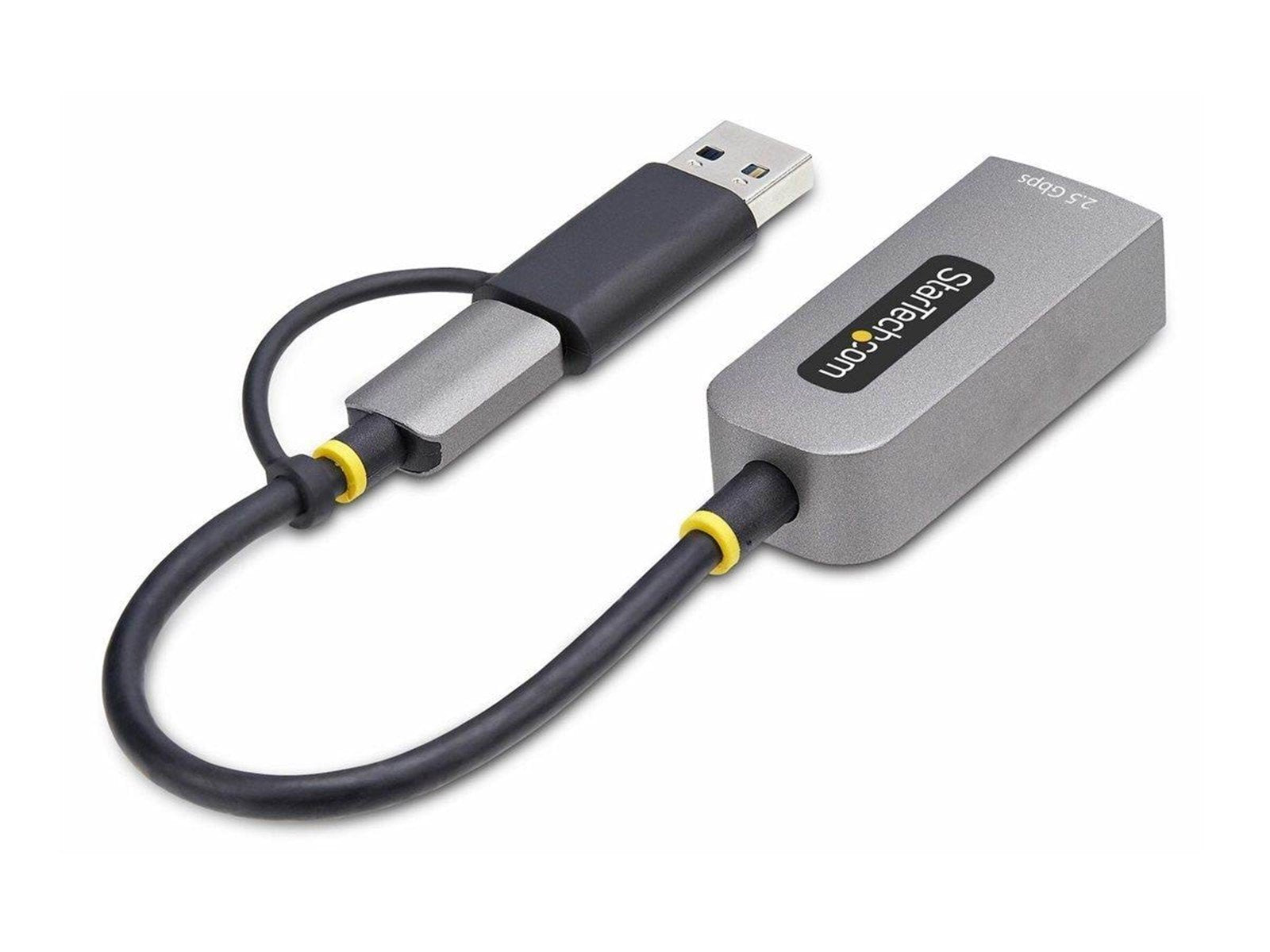 StarTech.com 2.5GbE USB-C to Ethernet Adapter with USB-A Converter - network adapter - USB-C 3.2 Gen 1 / Thunderbolt 3 - 10M/100