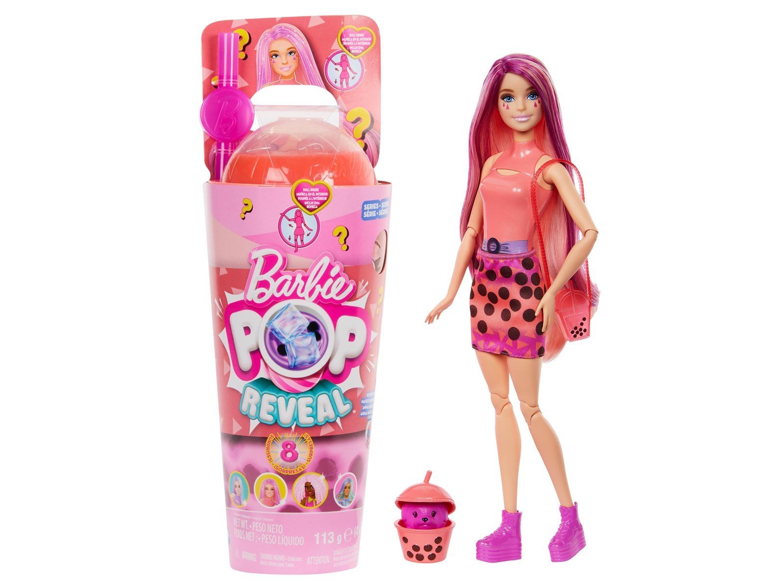 Barbie Pop Reveal Bubble Tea Mango Mochi