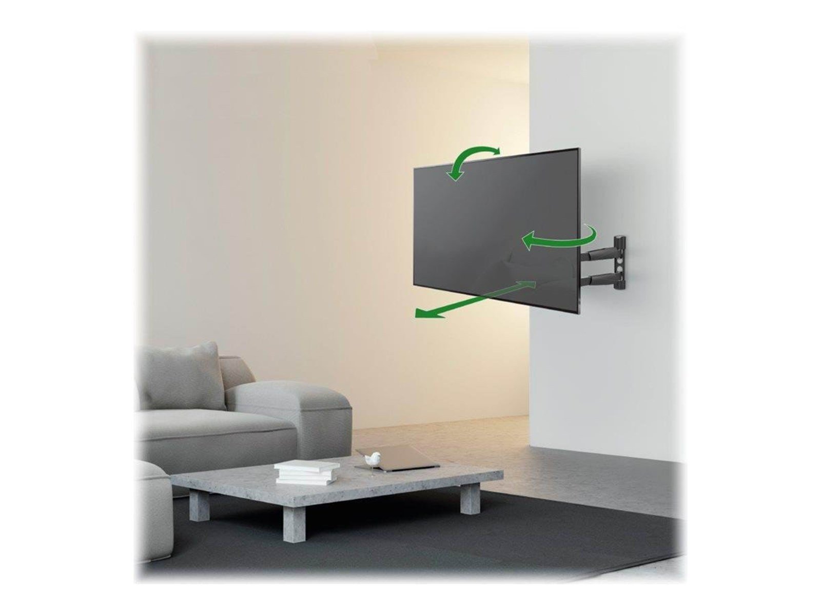 Barkan BM343LP mounting kit - full-motion - for LCD display/ curved LCD display - black 36.2 kg 65