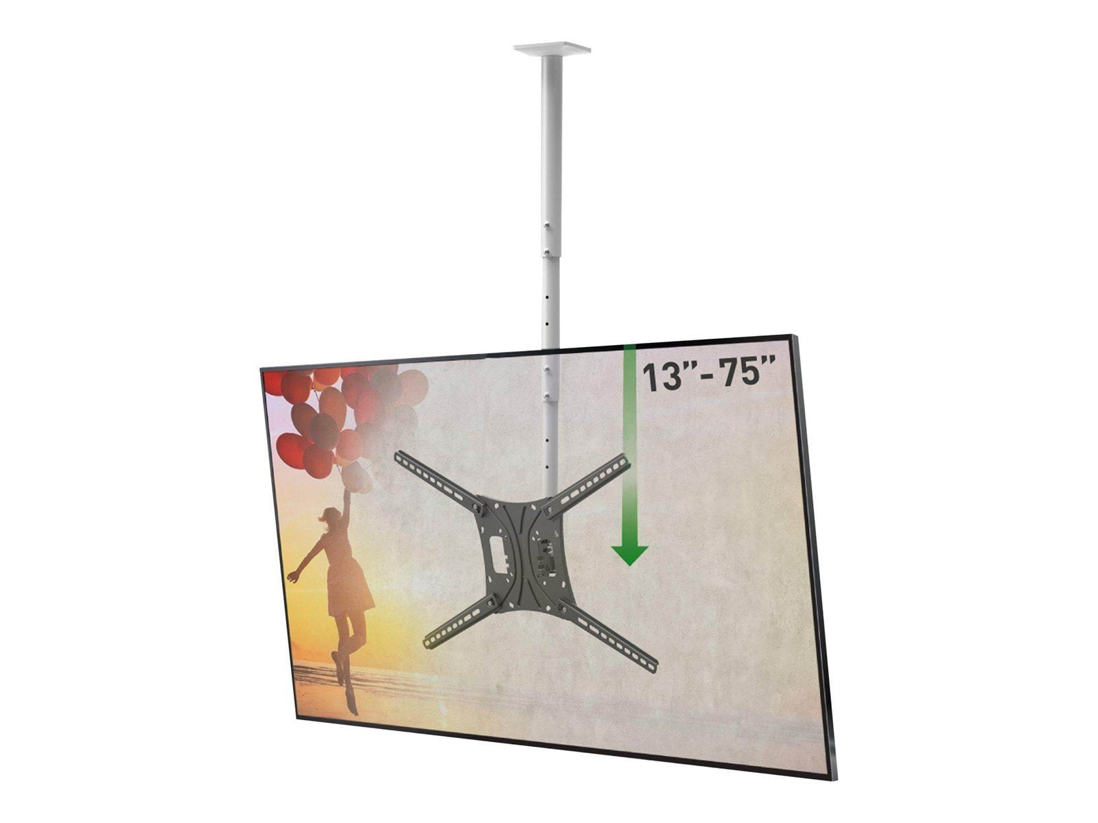 Barkan 4500L mounting kit - full-motion - for TV - long - black and white 43 kg 13