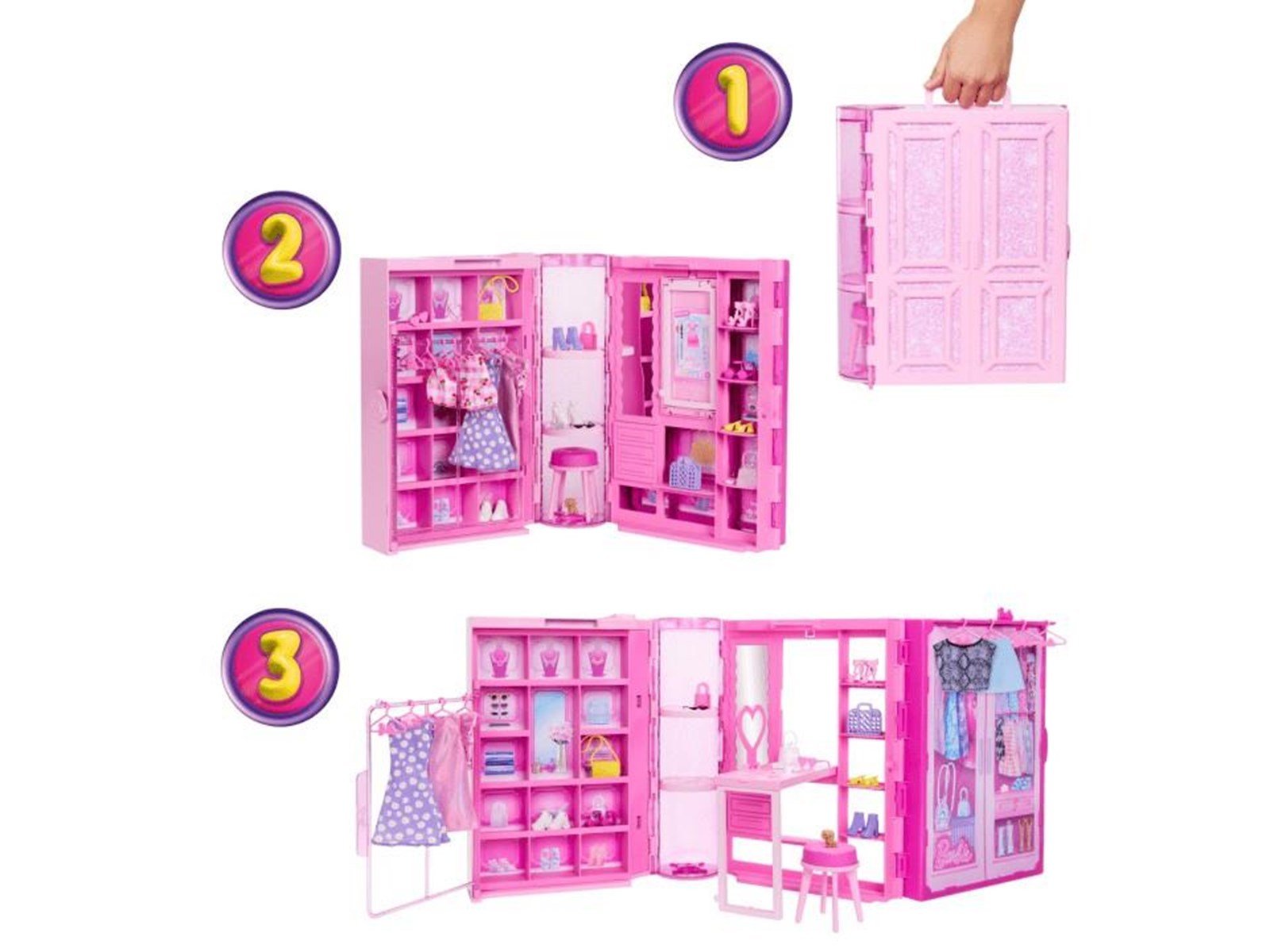 Barbie Dream Closet Toy Playset With Clothes & Accessories