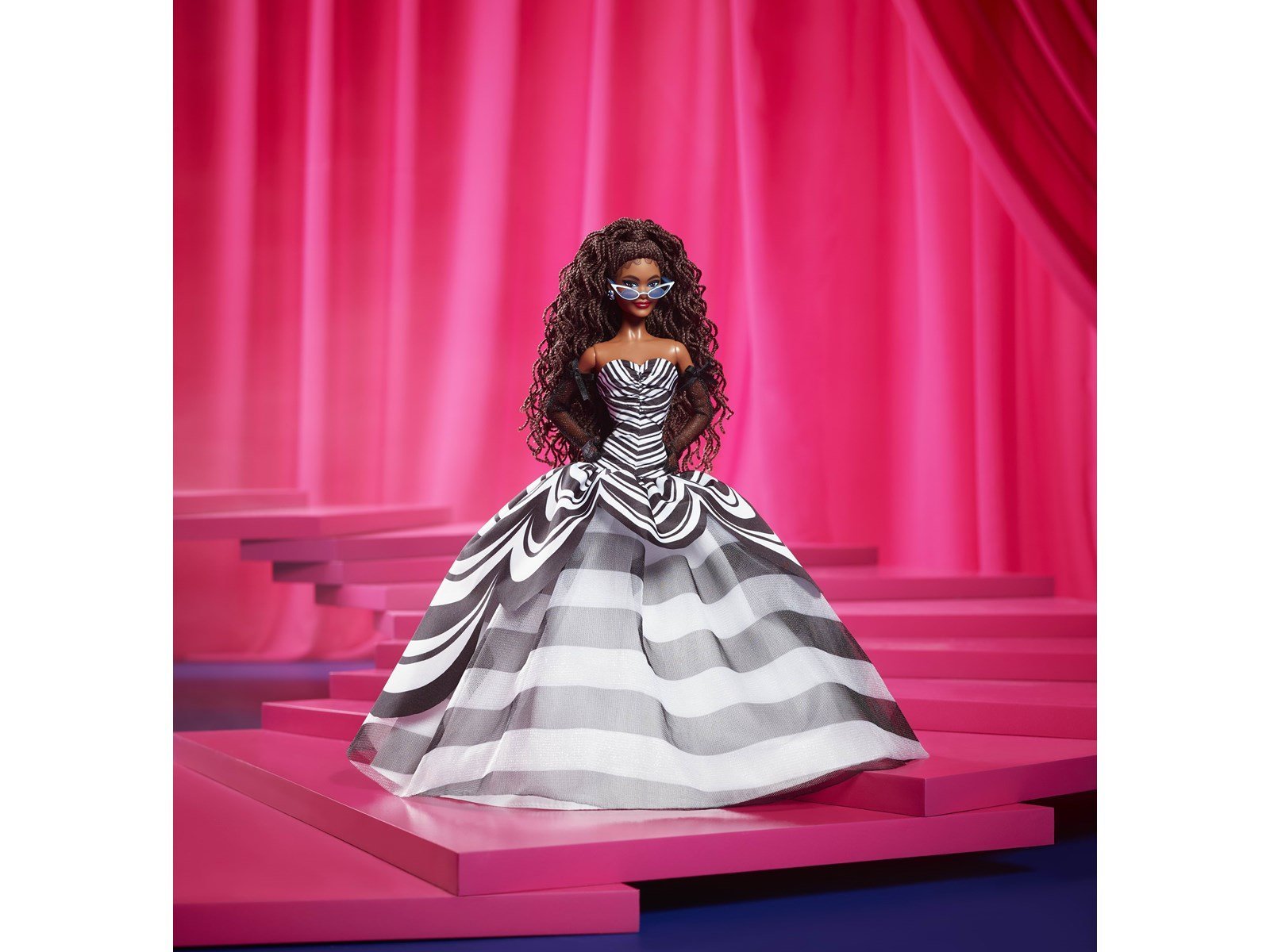Barbie Signature 65th Anniversary Collectible Doll with Brown Hair - Black and White Gown