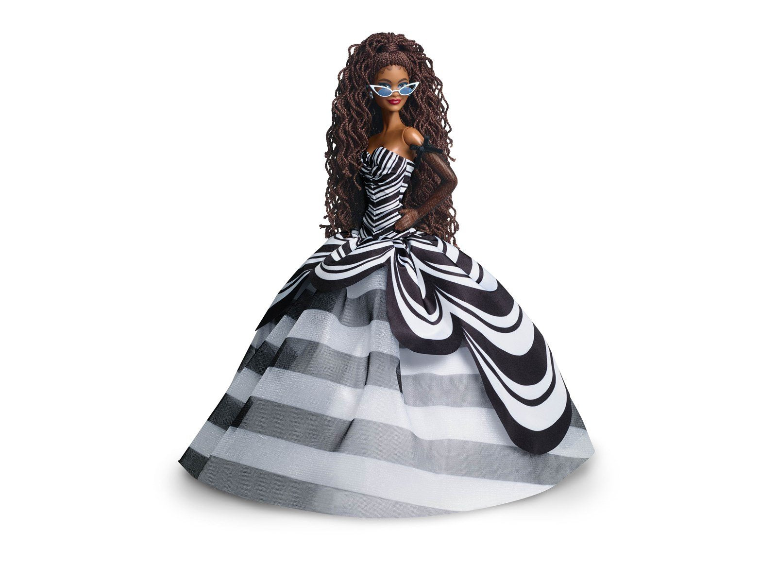 Barbie Signature 65th Anniversary Collectible Doll with Brown Hair - Black and White Gown