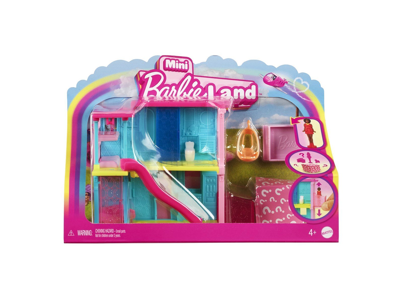 Barbie Mini land Dream House - Pink Slide & Swing