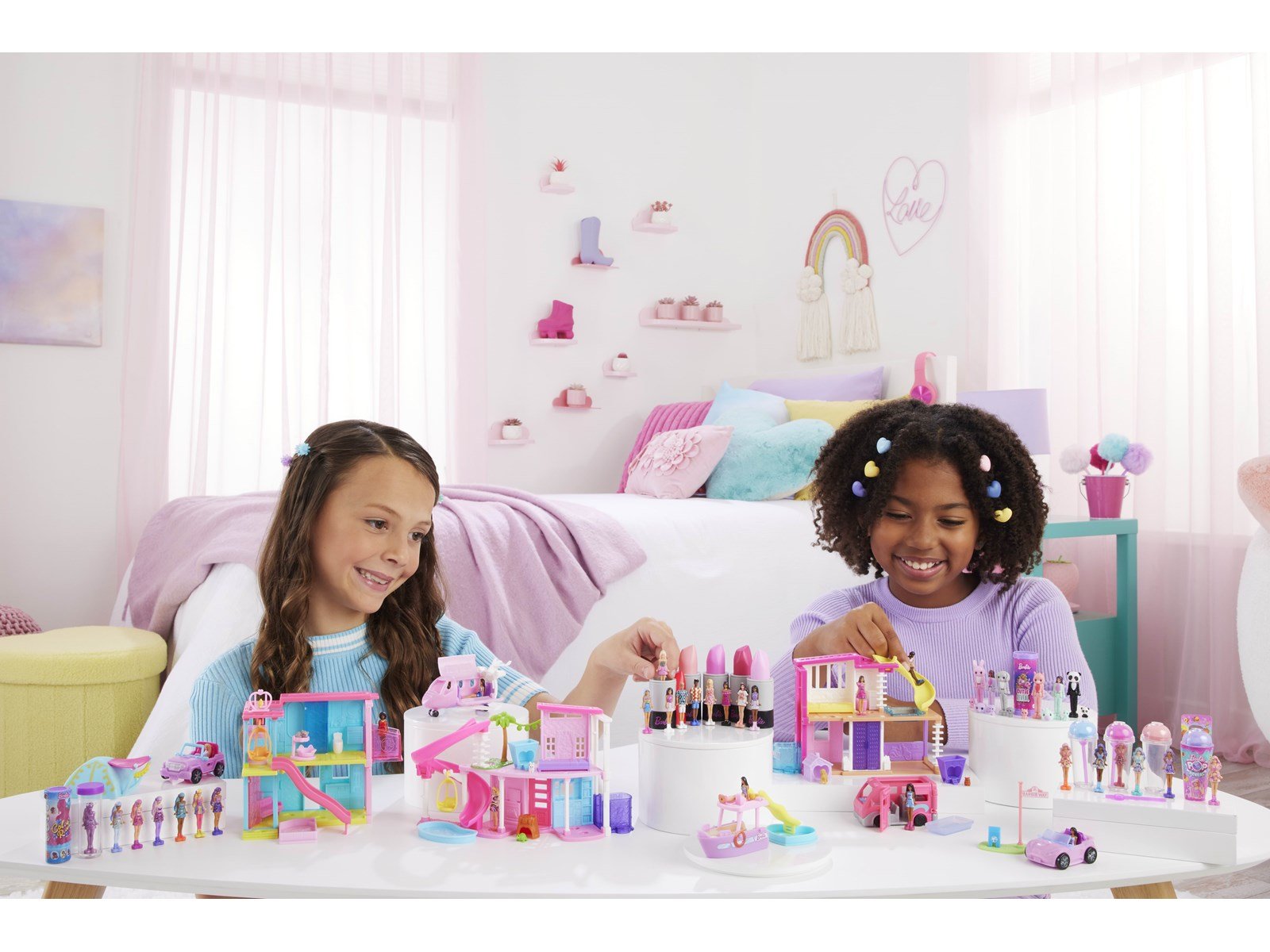 Barbie Mini land Dream House - Pink Slide & Swing