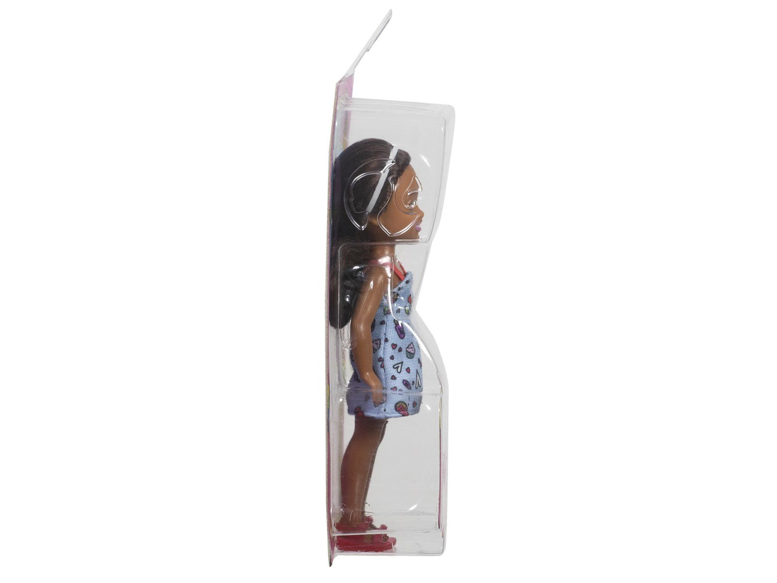 Barbie Chelsea Doll Wearing Removable Blue Dress With Brown Hair