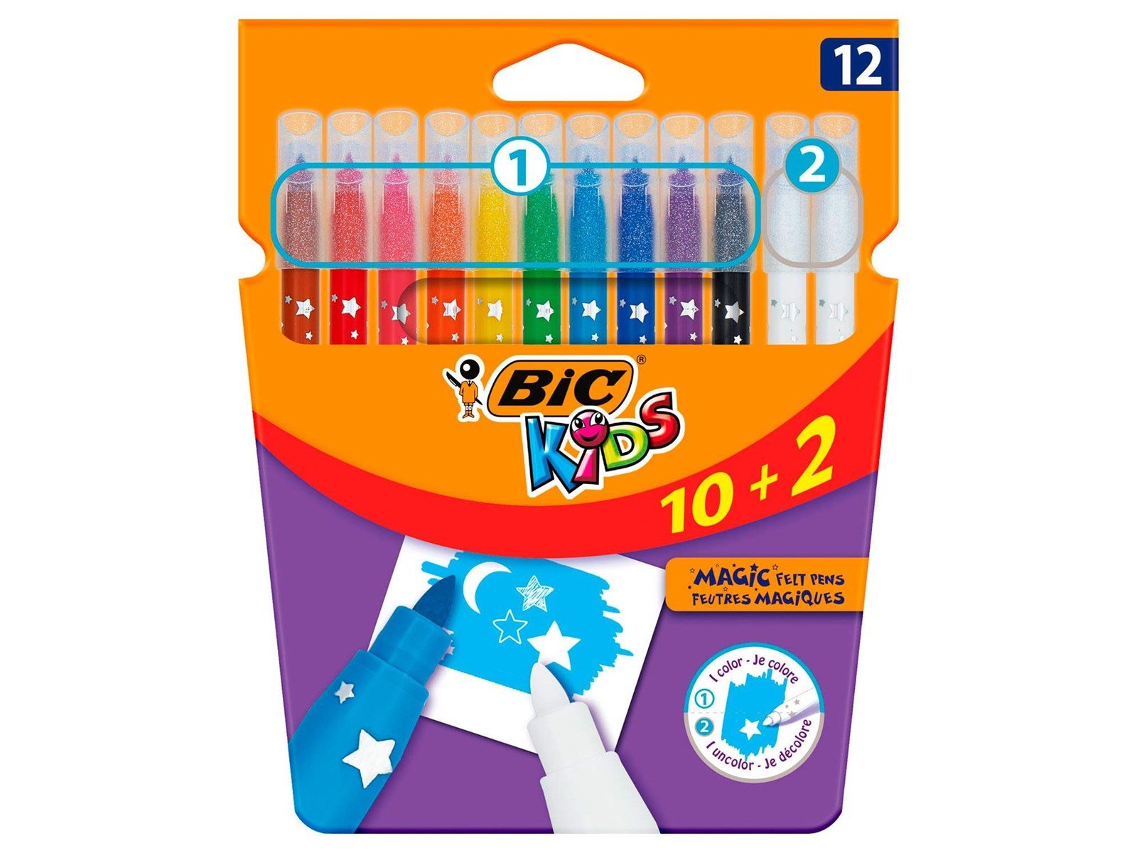BIC Kids Coloring & Erasing 10 + 2 free
