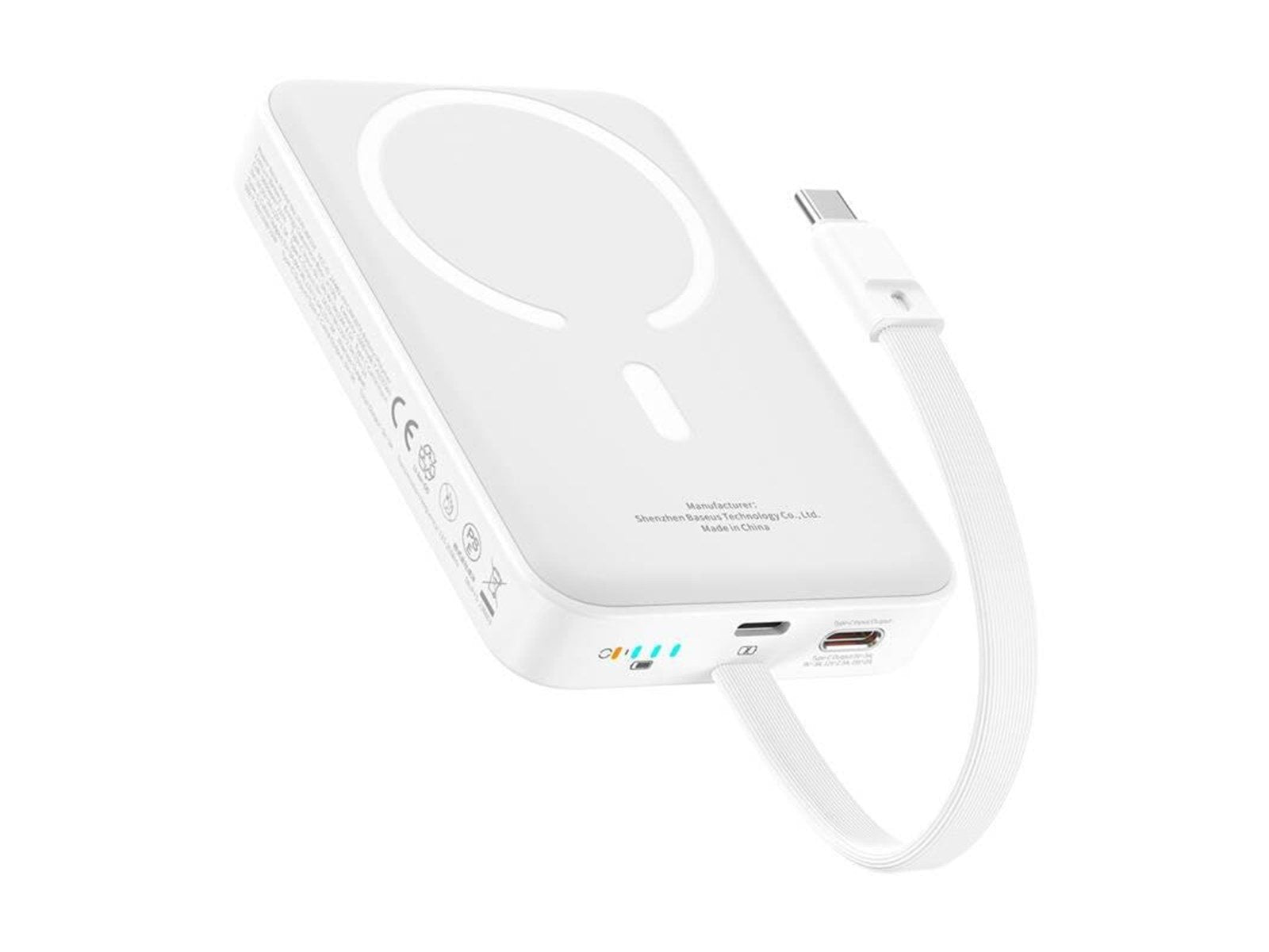 Baseus Mini 10000mAh 30W Magnetic Powerbank (white) Bayern Edition Powerbank (Akku) - Weiß - 10000 mAh