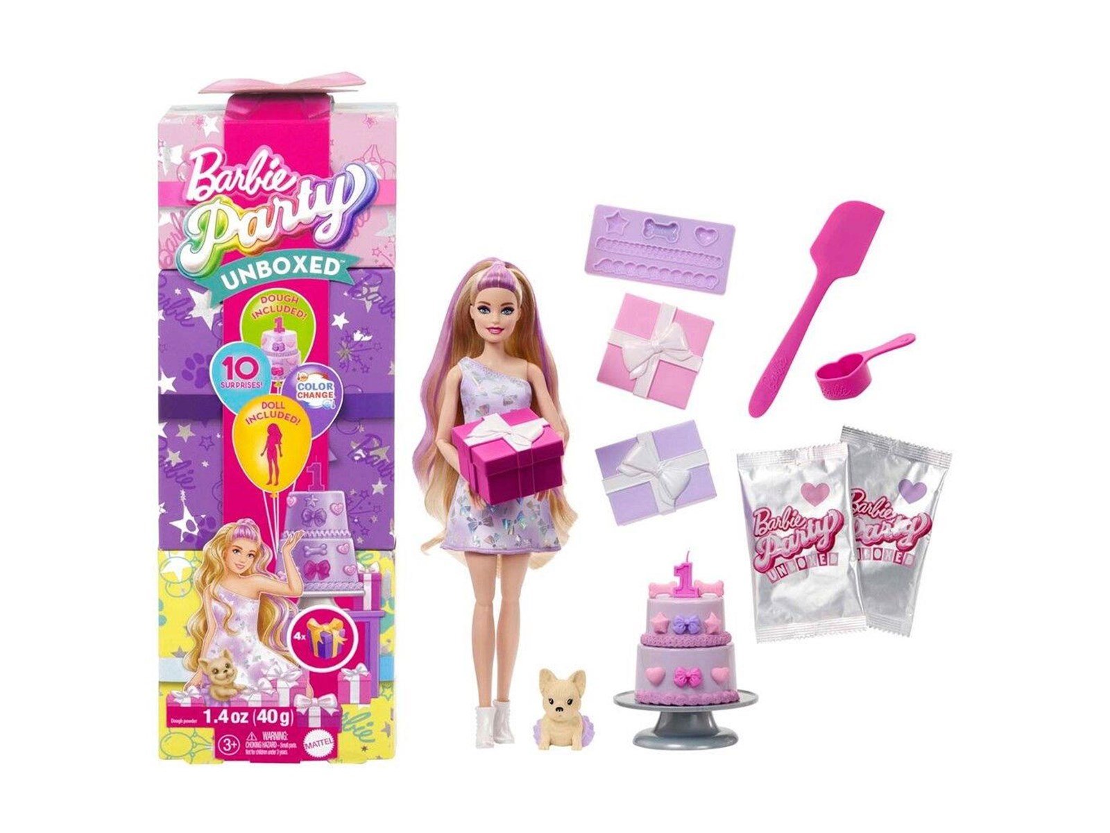 Barbie Party Unboxed Pet Birthday Series Doll
