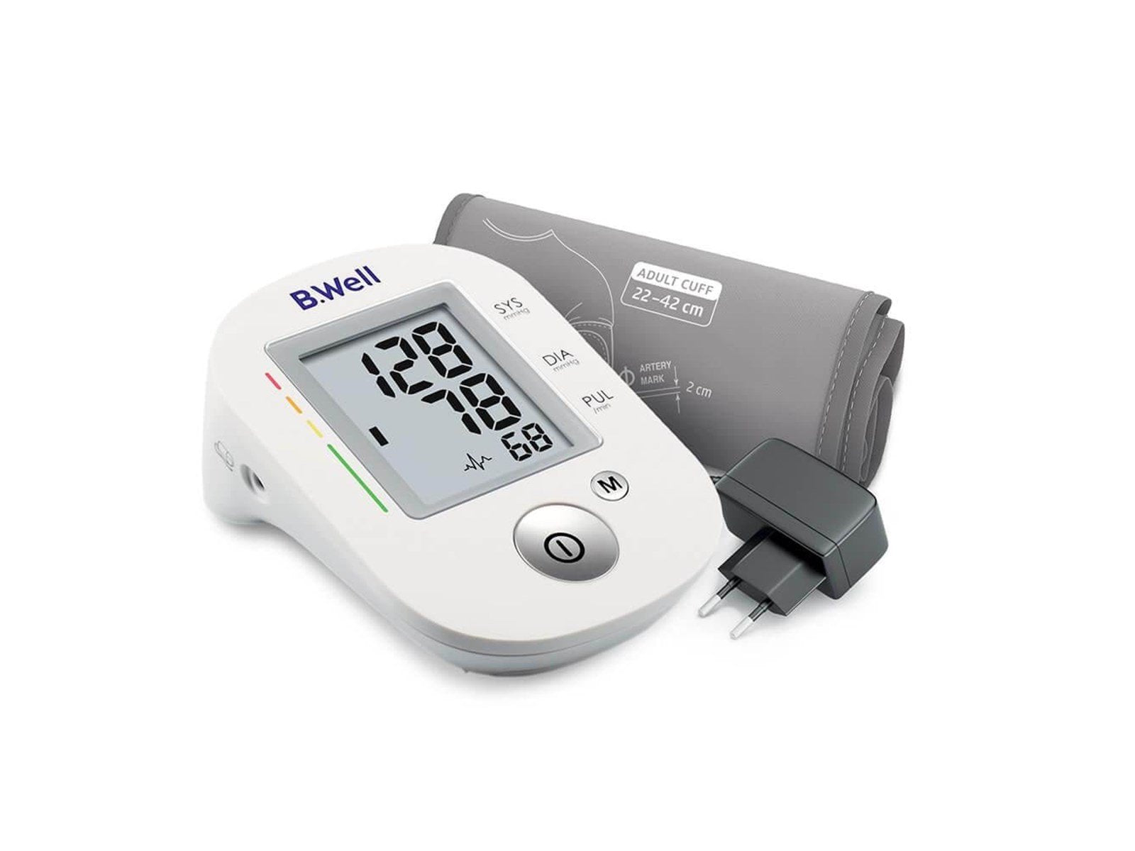 B.WELL Blutdruckmessgerät Blood Pressure Monitor Pro-35 M-L - Cuff Power Adapter 30 Memories