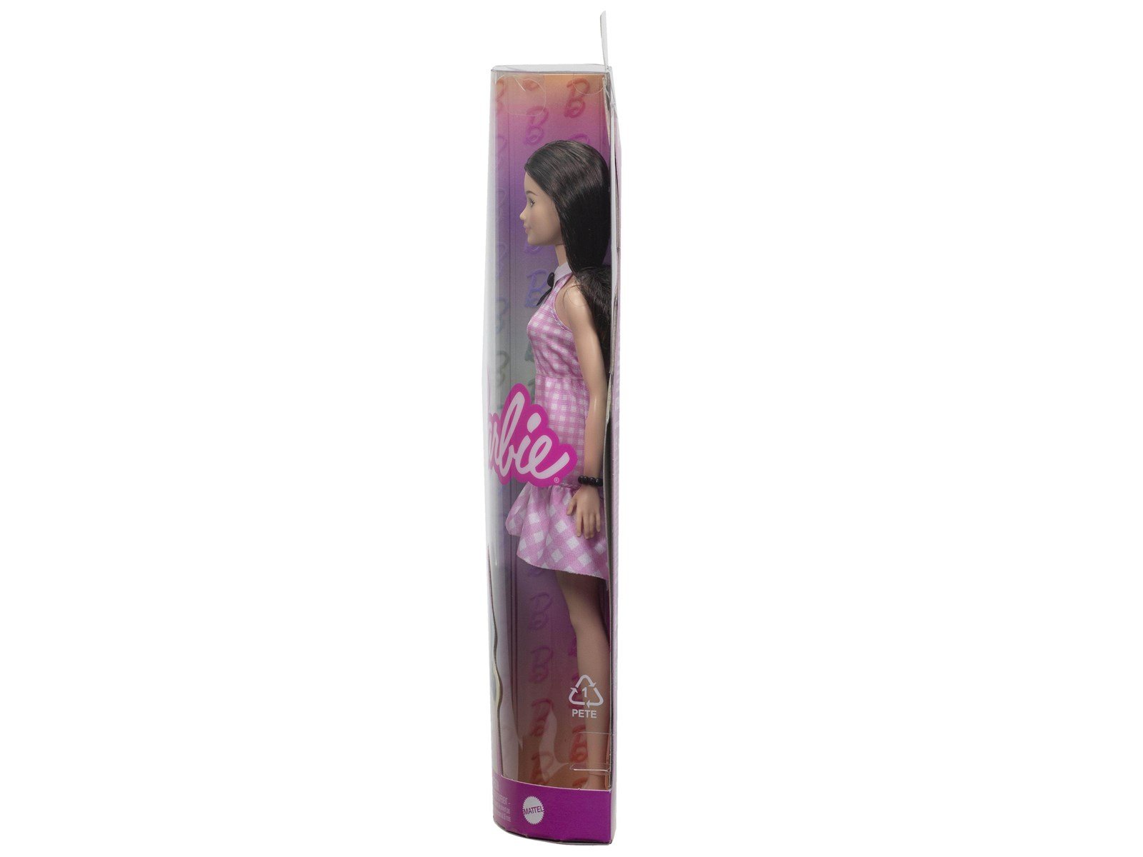 Barbie Fashionistas Doll 224 Black Hair & Pink Gingham Dress