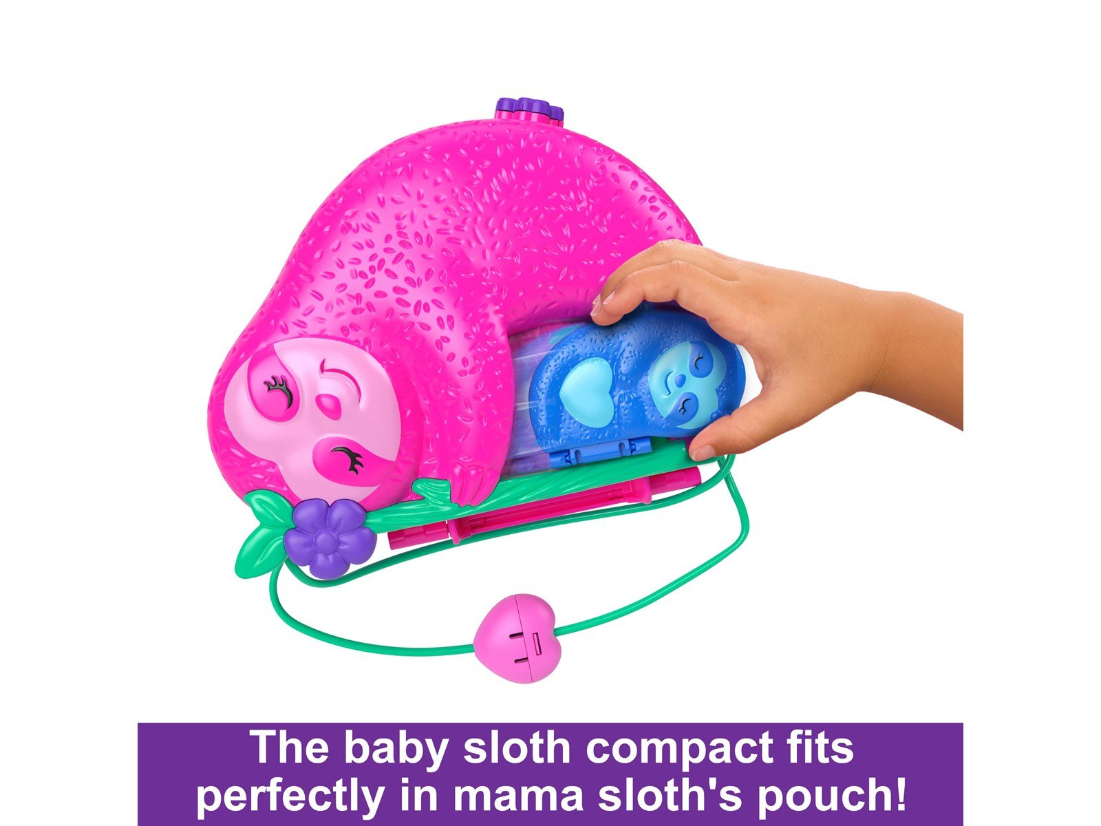 Polly Pocket Sloth Family 2-in-1 Purse Compact