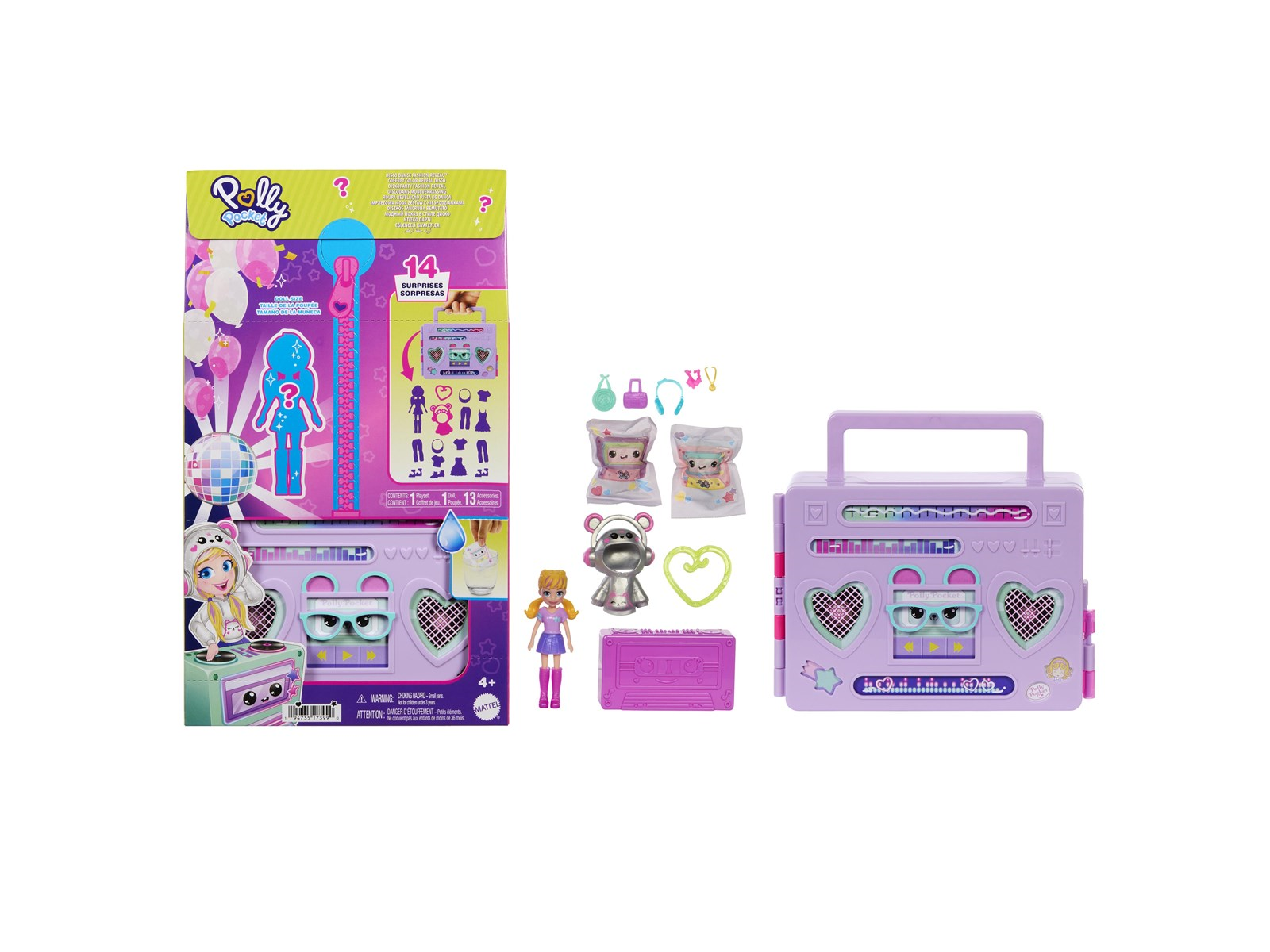 Polly Pocket Disco Dance Fashion Reveal Playset