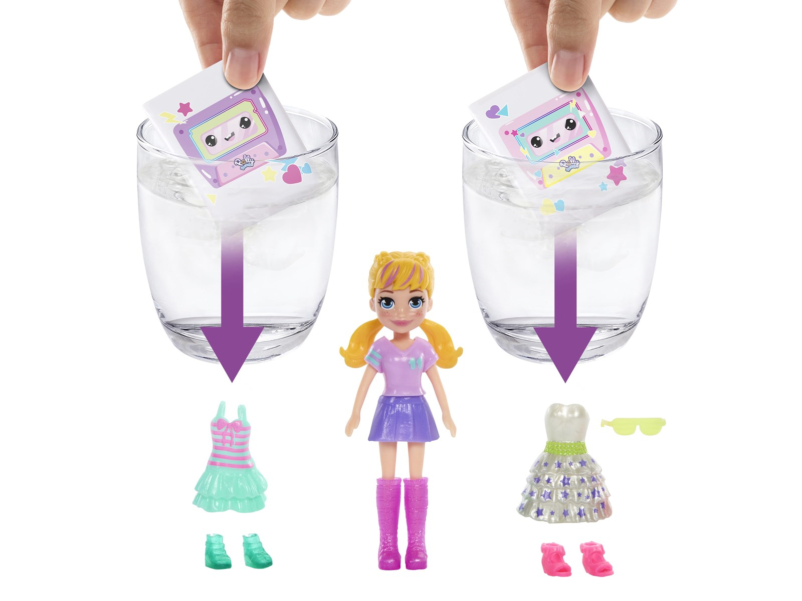 Polly Pocket Disco Dance Fashion Reveal Playset