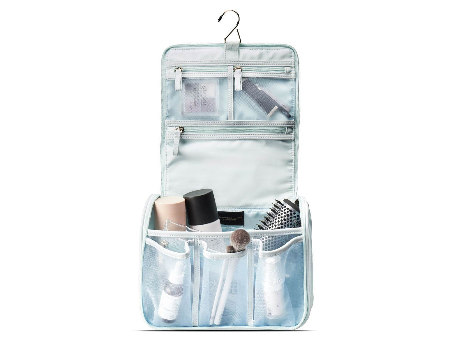 Gillian Jones Organizer Toiletry Bag - Ocean Quilted Nylon