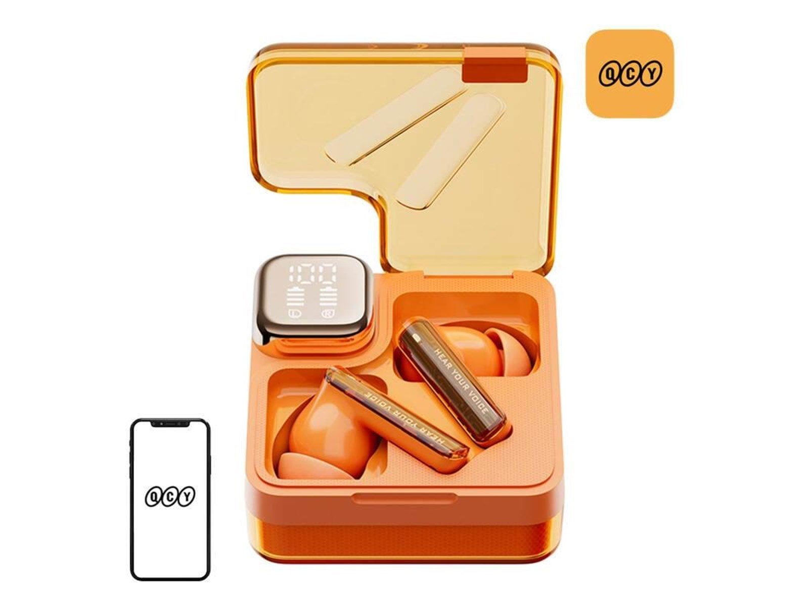 QCY TWS MeloBuds Neo T31 headphones (orange)