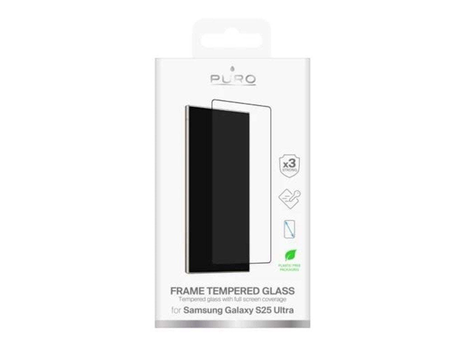 Puro Frame Tempered Glass - Samsung Galaxy S25 Ultra