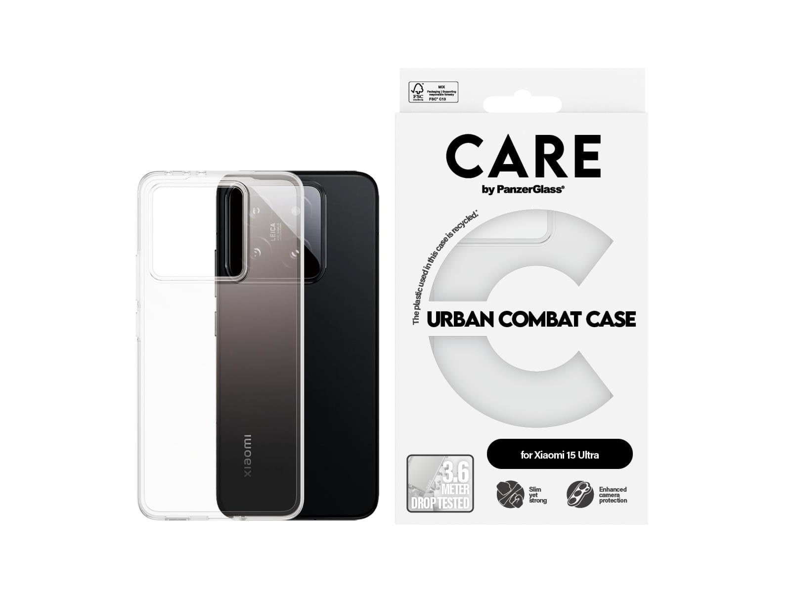 CARE by PanzerGlass Flagship Case Transparent Urban Combat w. Clear Frame Xiaomi 15 Ultra