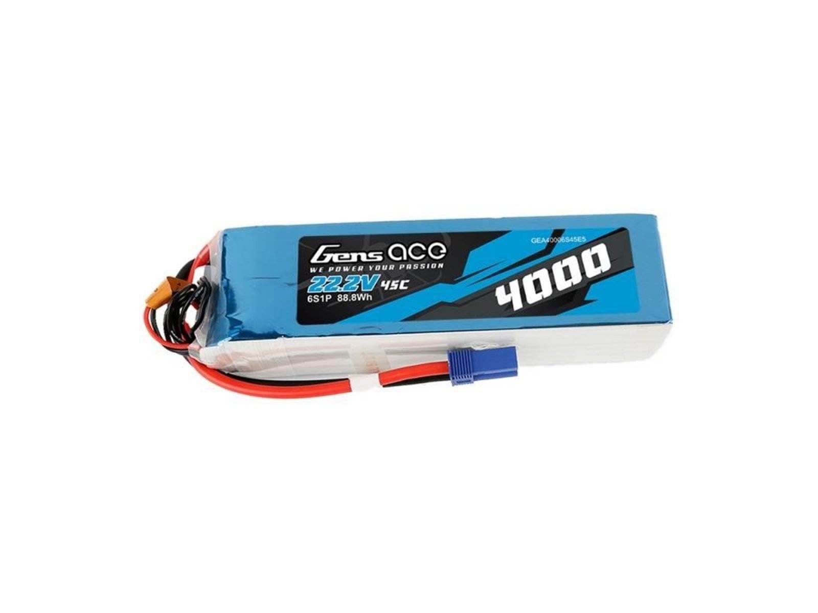 Gens ace &Tattu 4000mAh 22.2V 45C 6S1P battery