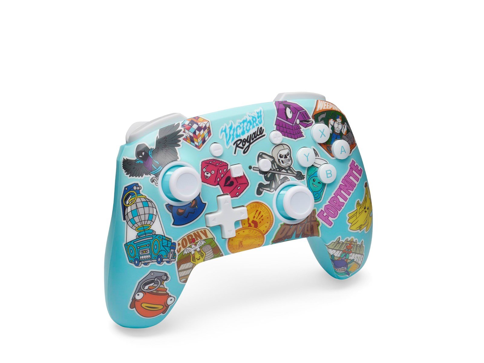 PowerA Enhanced Wireless Controller for Nintendo Switch - Fortnite Sticker Mania - Controller