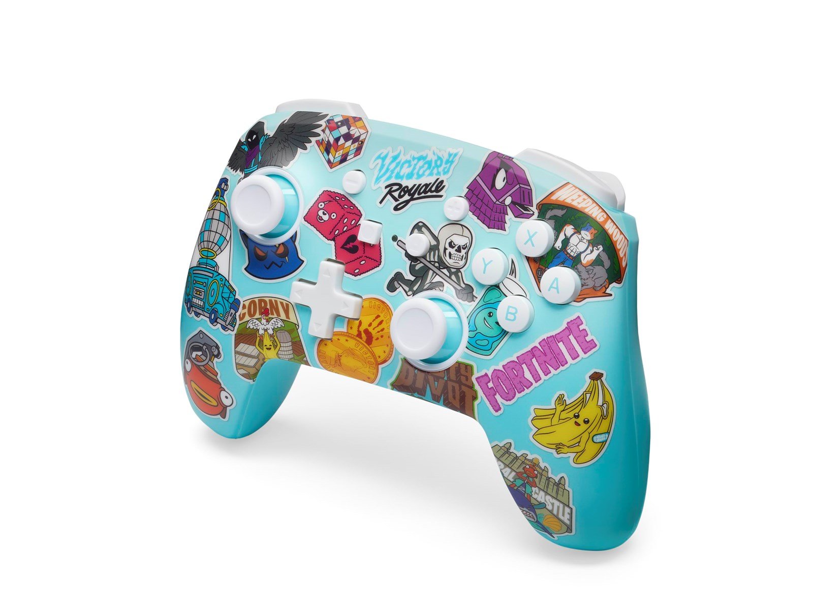 PowerA Enhanced Wireless Controller for Nintendo Switch - Fortnite Sticker Mania - Controller