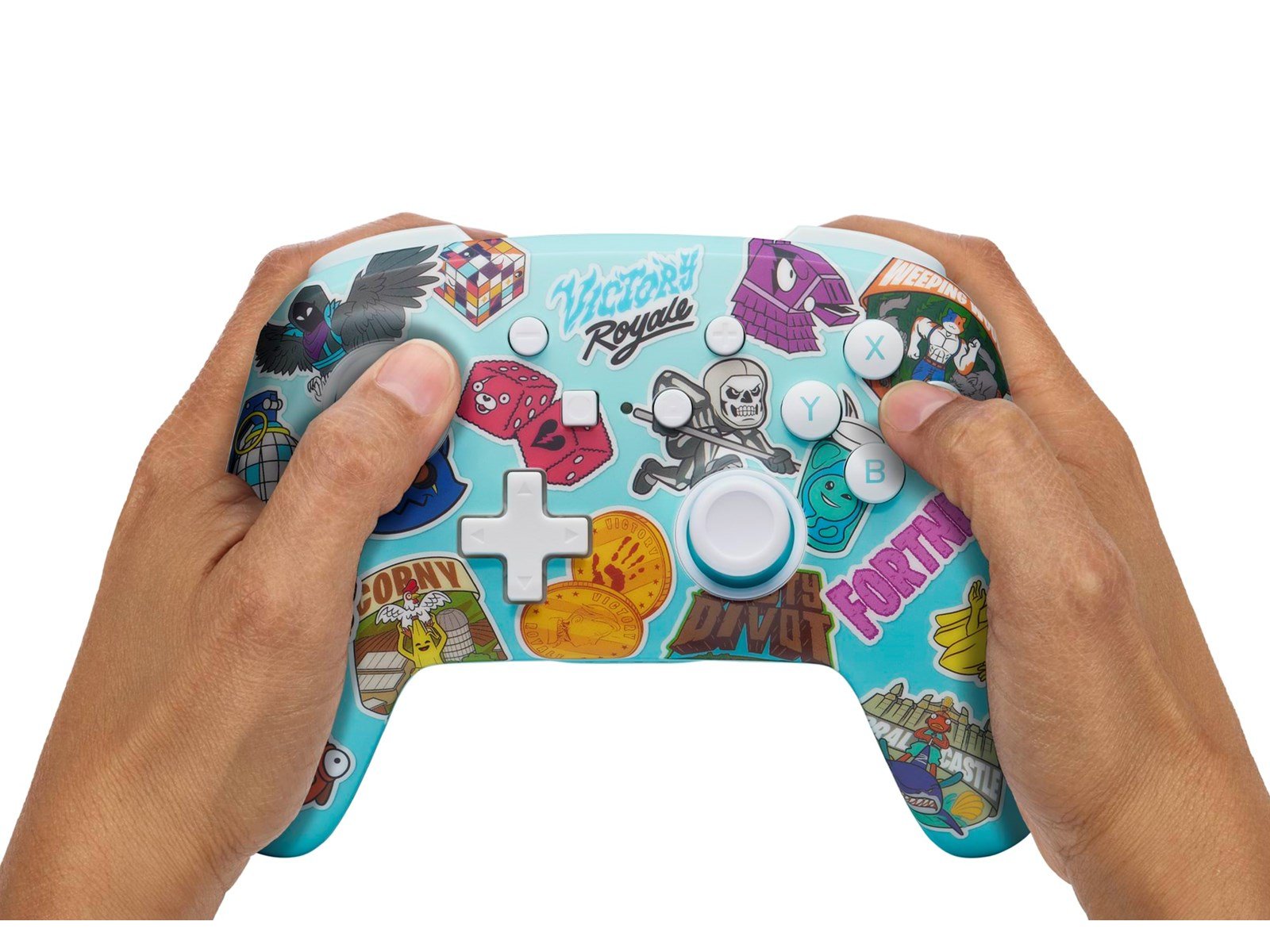 PowerA Enhanced Wireless Controller for Nintendo Switch - Fortnite Sticker Mania - Controller