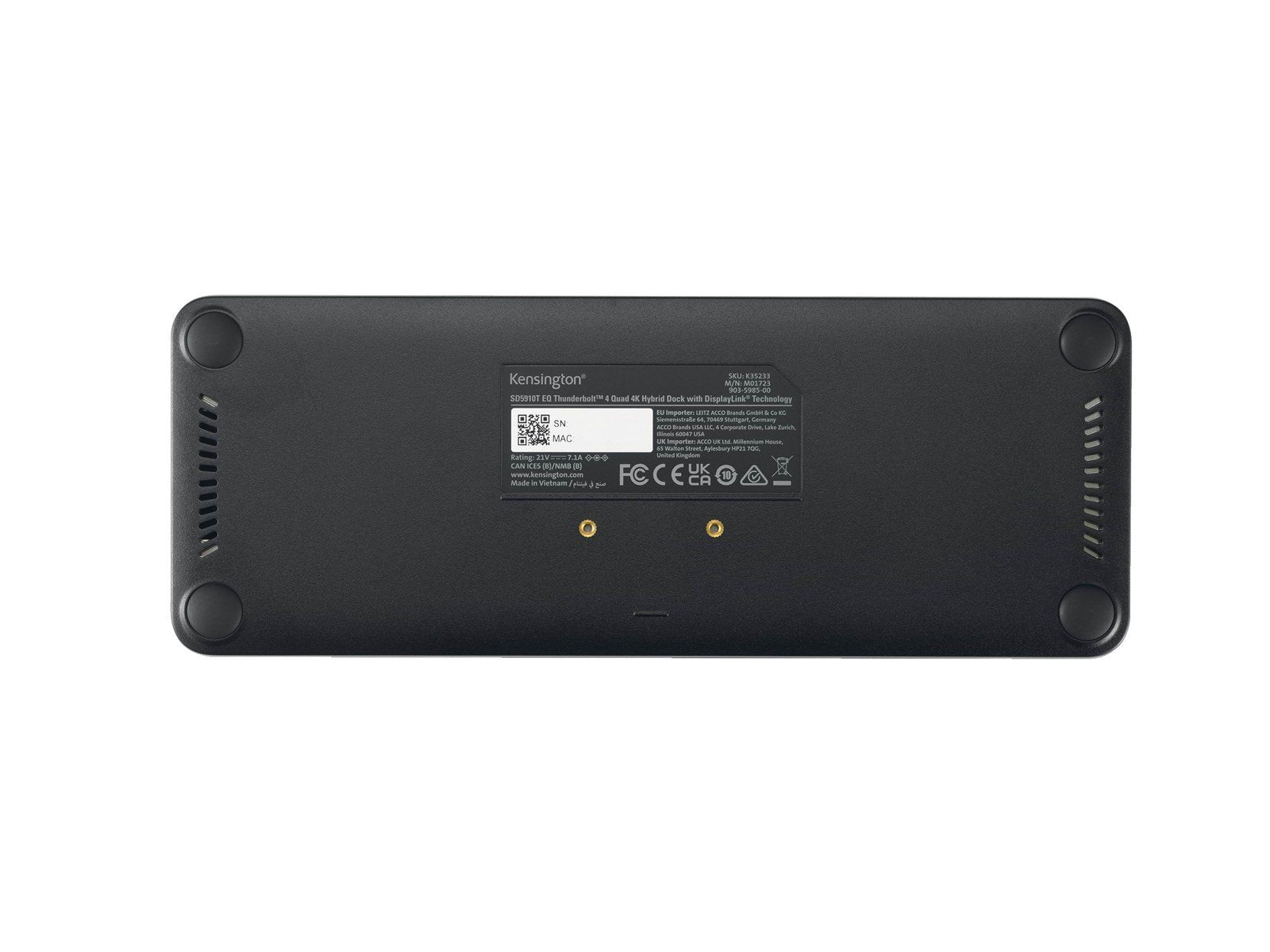 Kensington SD5920T EQ Thunderbolt™ 4 Quad 4K Hybride Dockingstation mit DisplayLink®Technologie