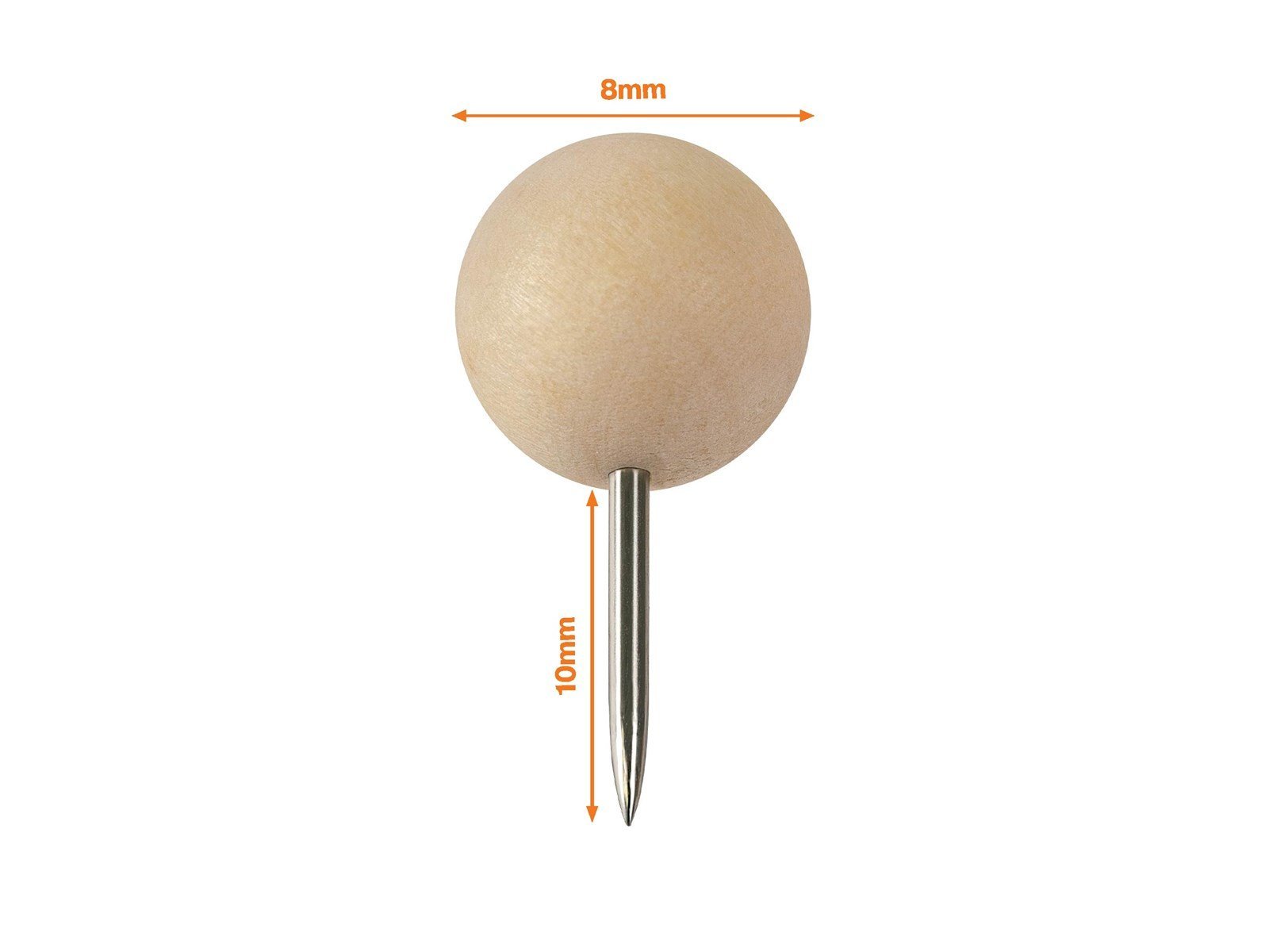 Nobo Pinnwand-Nadeln aus Holz - 40 Stück
