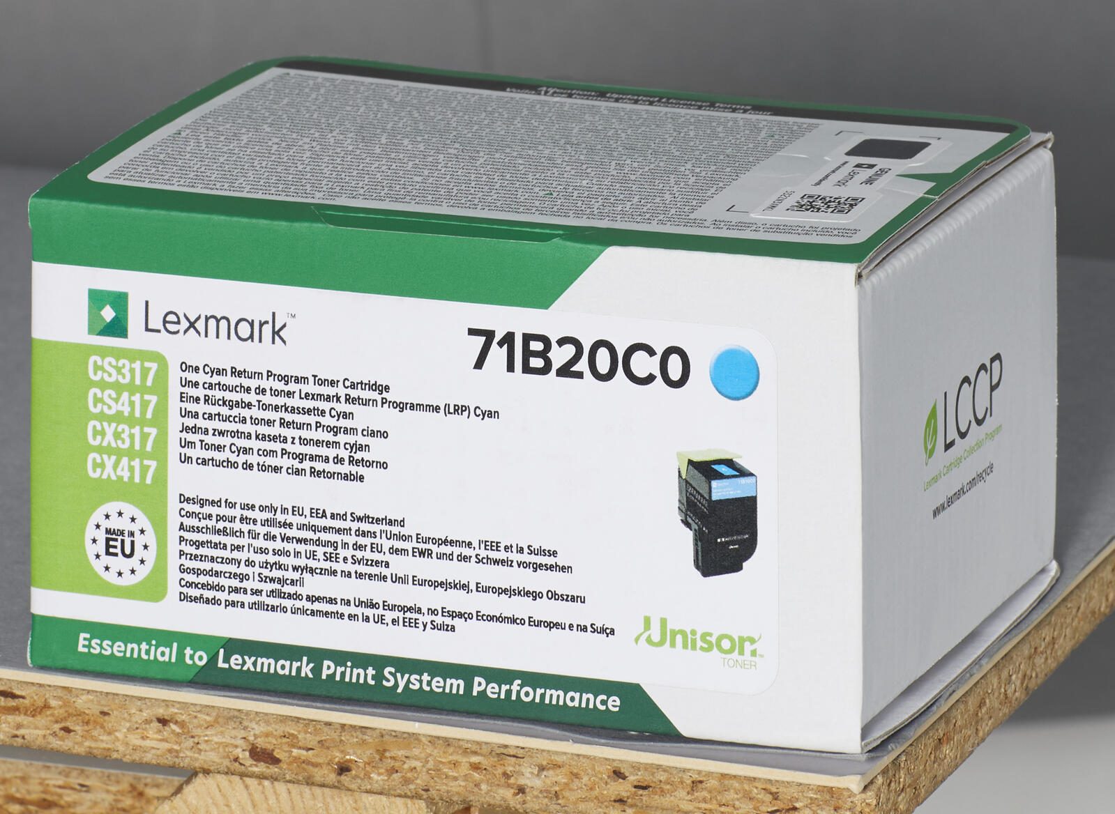 Lexmark Original Toner - cyan (71B20C0) für CS317dn, CS417dn, CS517de, CX317dn, CX417de, CX517de