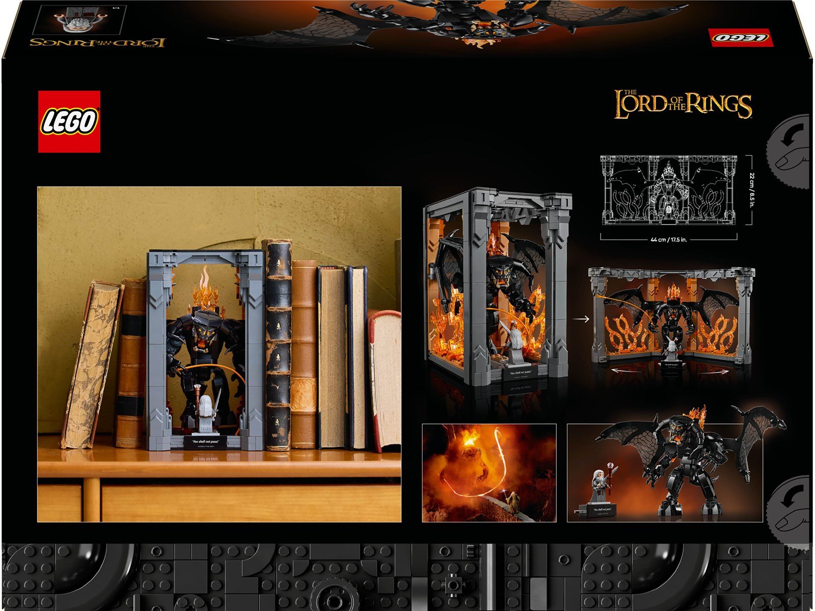 LEGO Icons 10367 Der Herr der Ringe: Balrog™ Bücherstütze