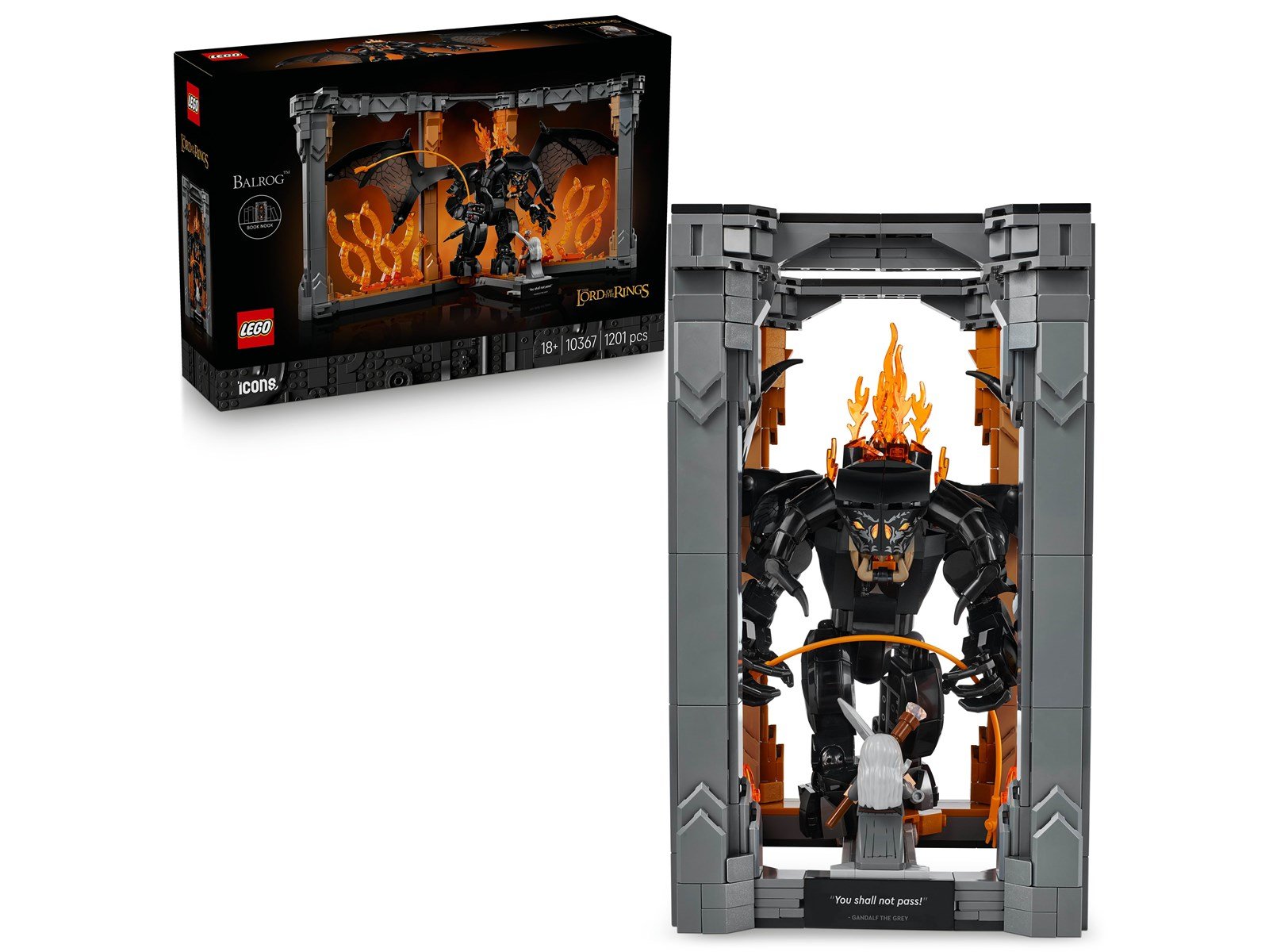LEGO Icons 10367 Der Herr der Ringe: Balrog™ Bücherstütze