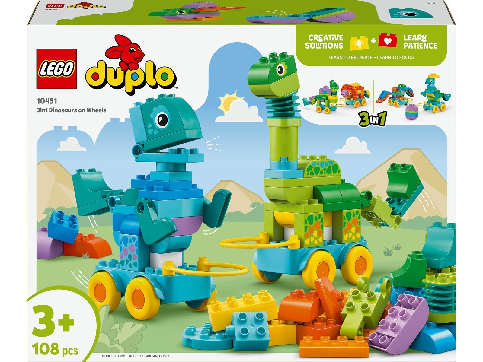 LEGO DUPLO 10451 Dinos auf Rädern 3-in-1-Set