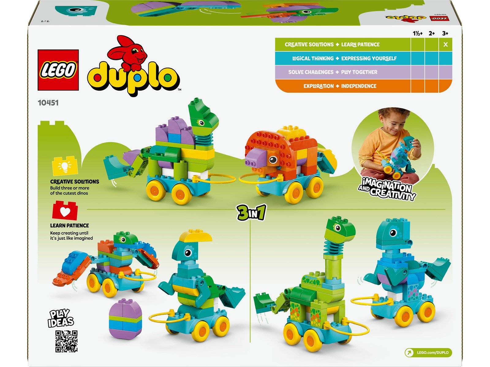 LEGO DUPLO 10451 Dinos auf Rädern 3-in-1-Set