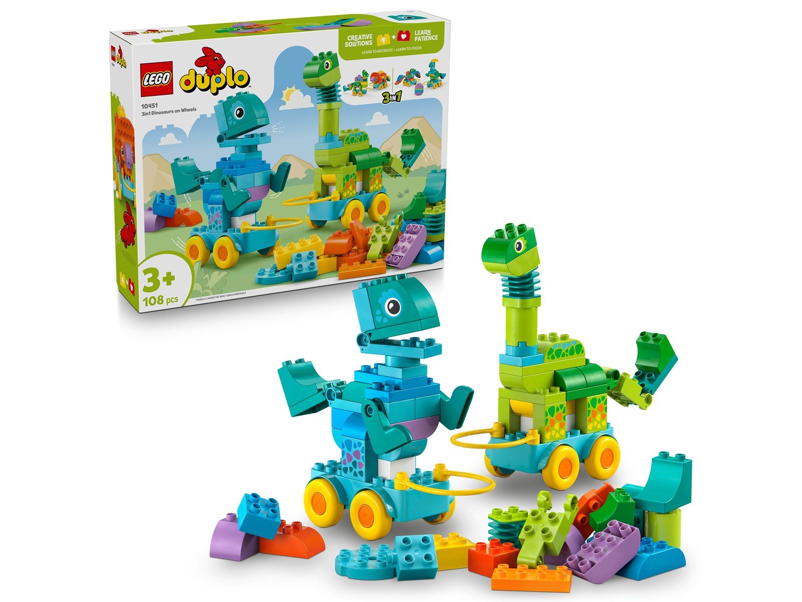 LEGO DUPLO 10451 Dinos auf Rädern 3-in-1-Set