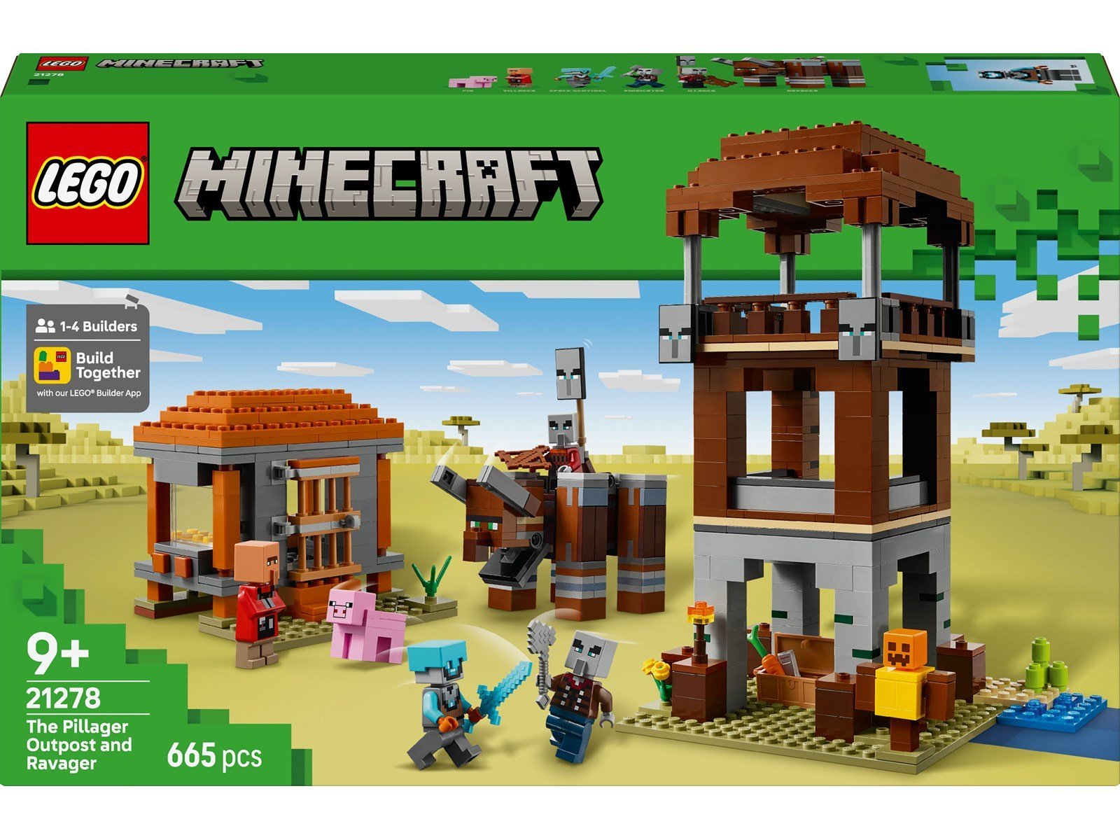 LEGO Minecraft 21278 Ein Verwüster am Plünderer-Außenposten