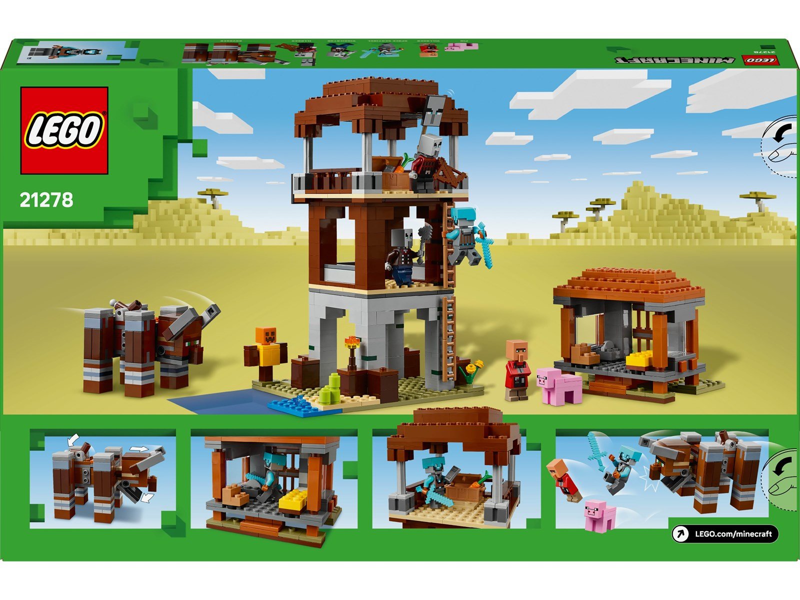 LEGO Minecraft 21278 Ein Verwüster am Plünderer-Außenposten