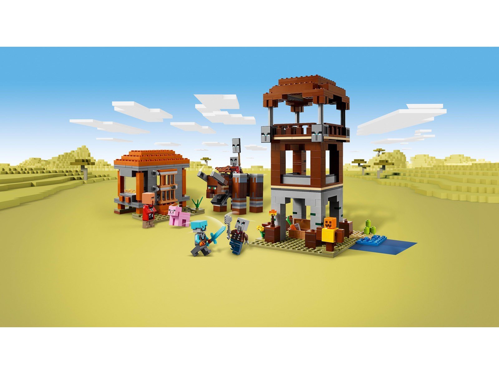 LEGO Minecraft 21278 Ein Verwüster am Plünderer-Außenposten