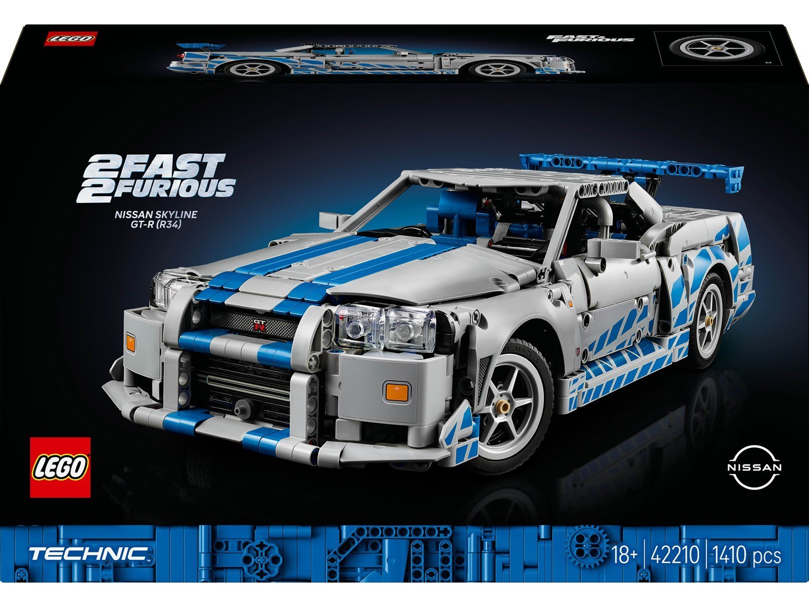LEGO Technic 42210 2 Fast 2 Furious Nissan Skyline GT-R (R34) Flitzer