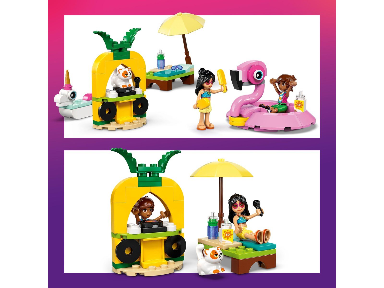 LEGO Classic 42658 Poolparty mit Einhorn und Flamingo