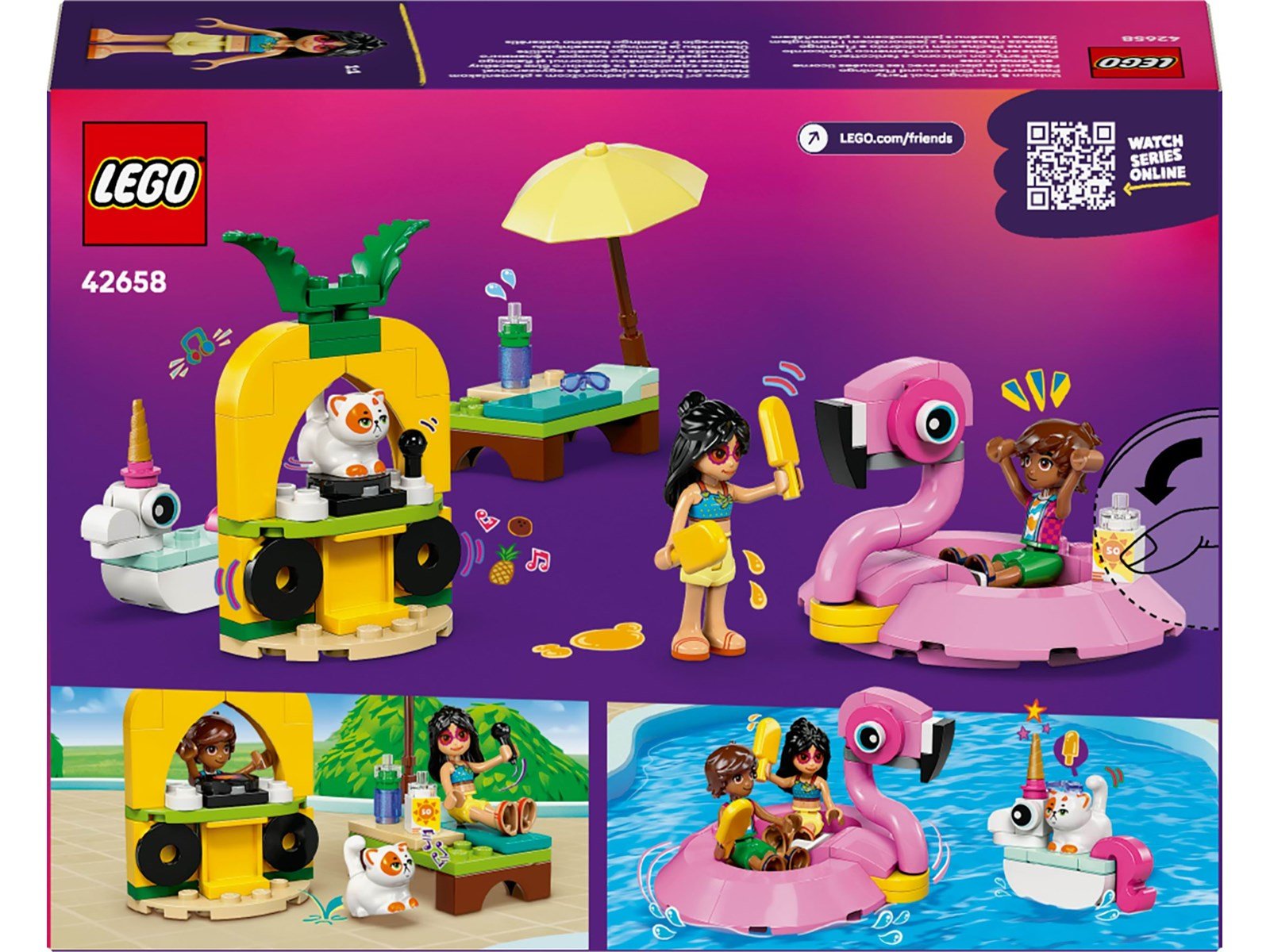 LEGO Classic 42658 Poolparty mit Einhorn und Flamingo