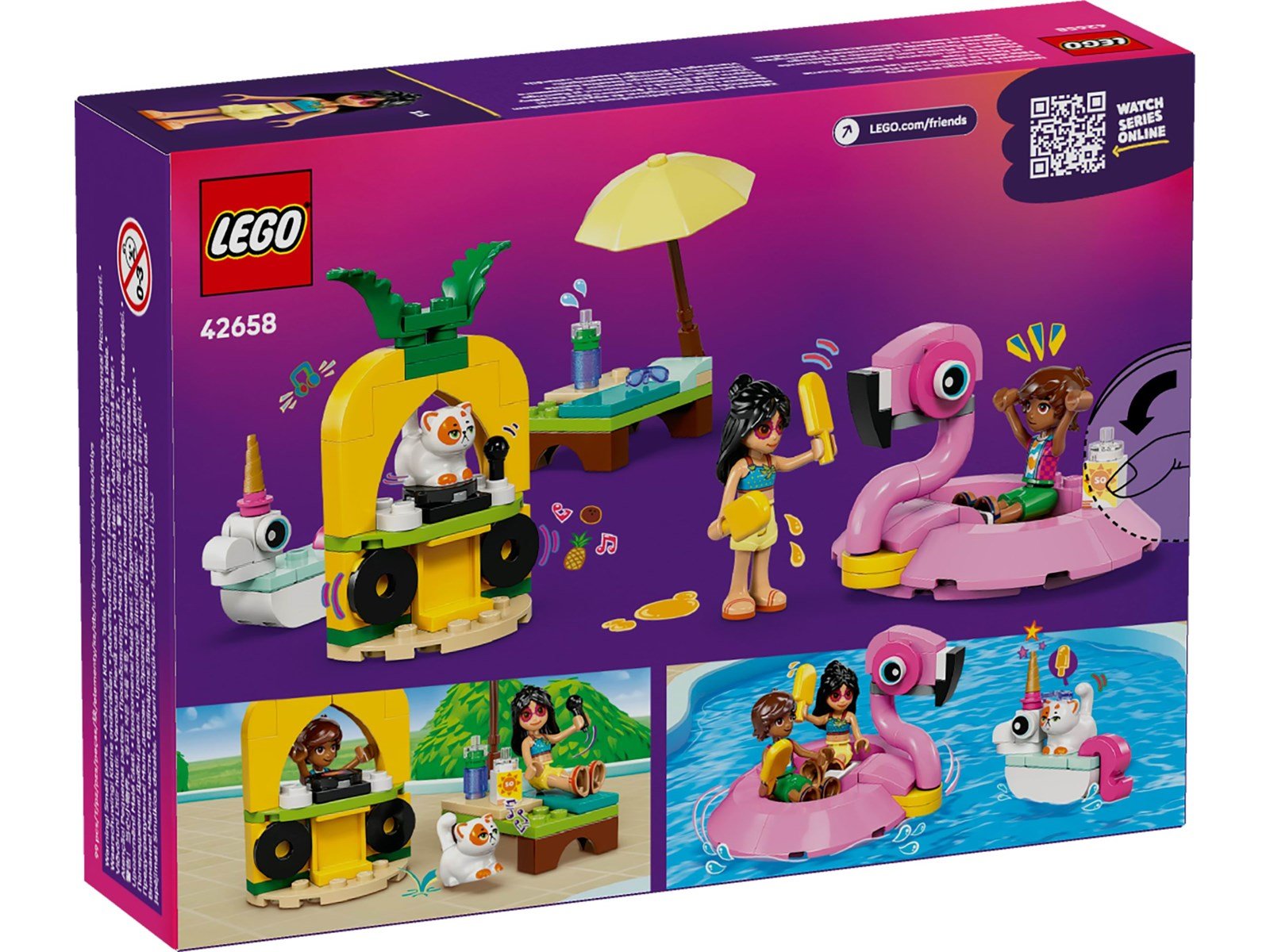LEGO Classic 42658 Poolparty mit Einhorn und Flamingo