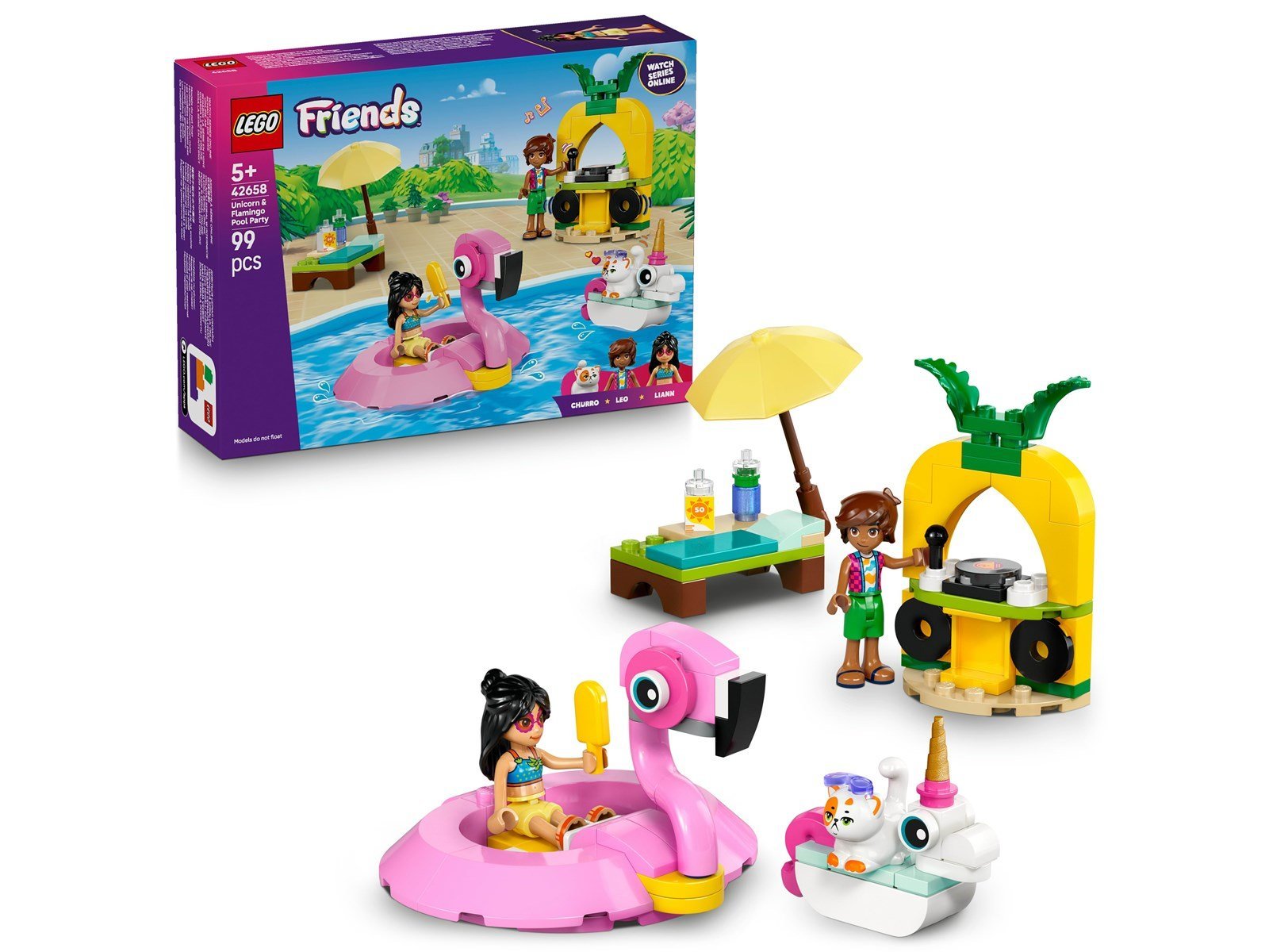 LEGO Classic 42658 Poolparty mit Einhorn und Flamingo