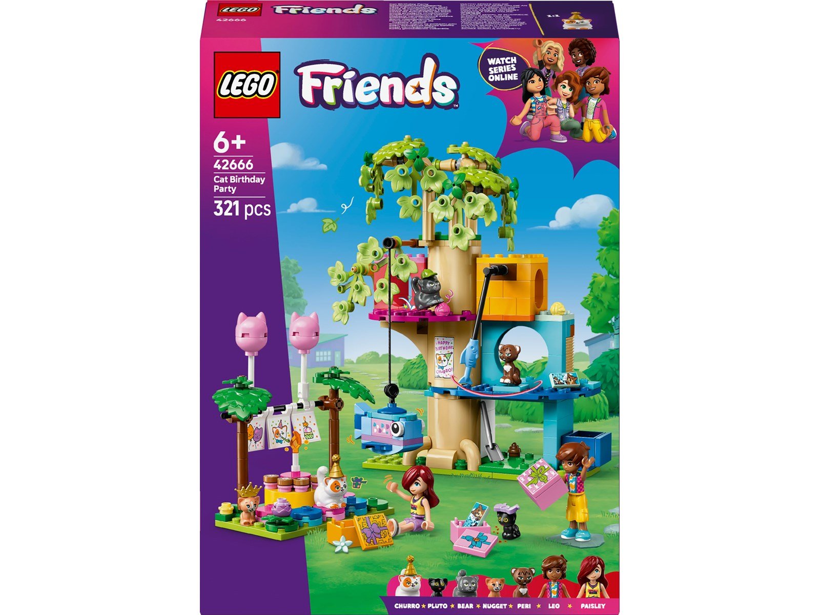 LEGO Friends 42666 Katzengeburtstagsparty & Baumhaus