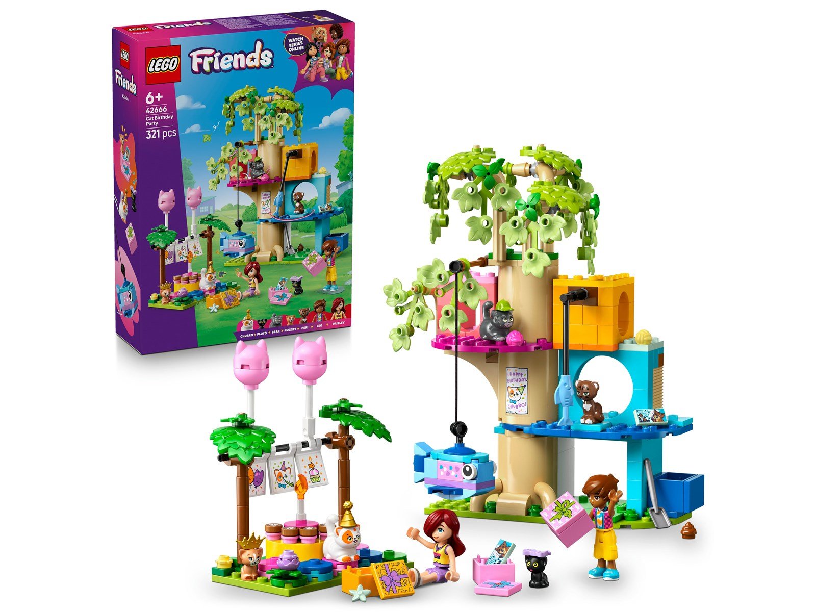LEGO Friends 42666 Katzengeburtstagsparty & Baumhaus